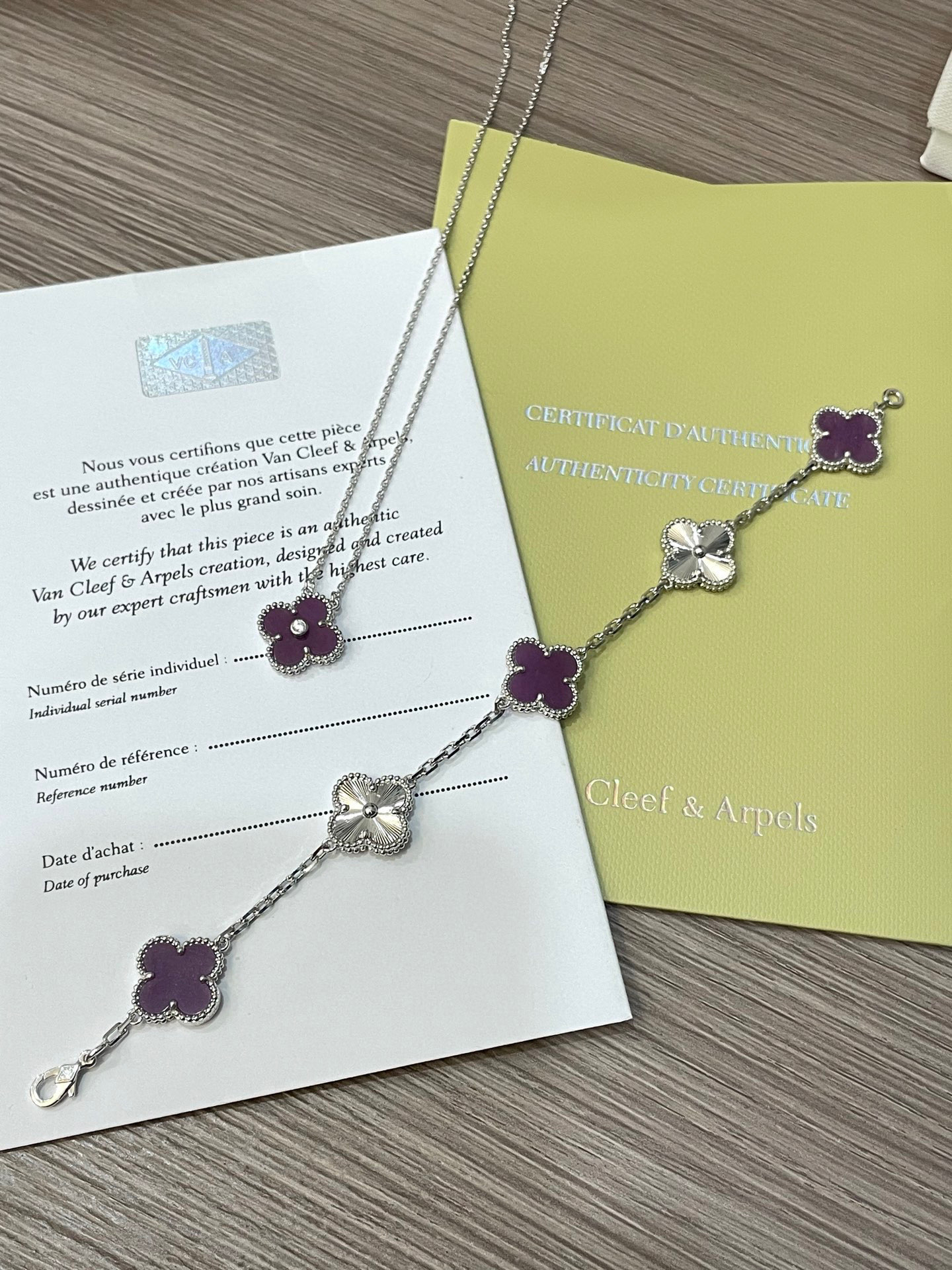 Van Cleef & Arpels Five-Flower Bracelet & Five-Flower Necklace