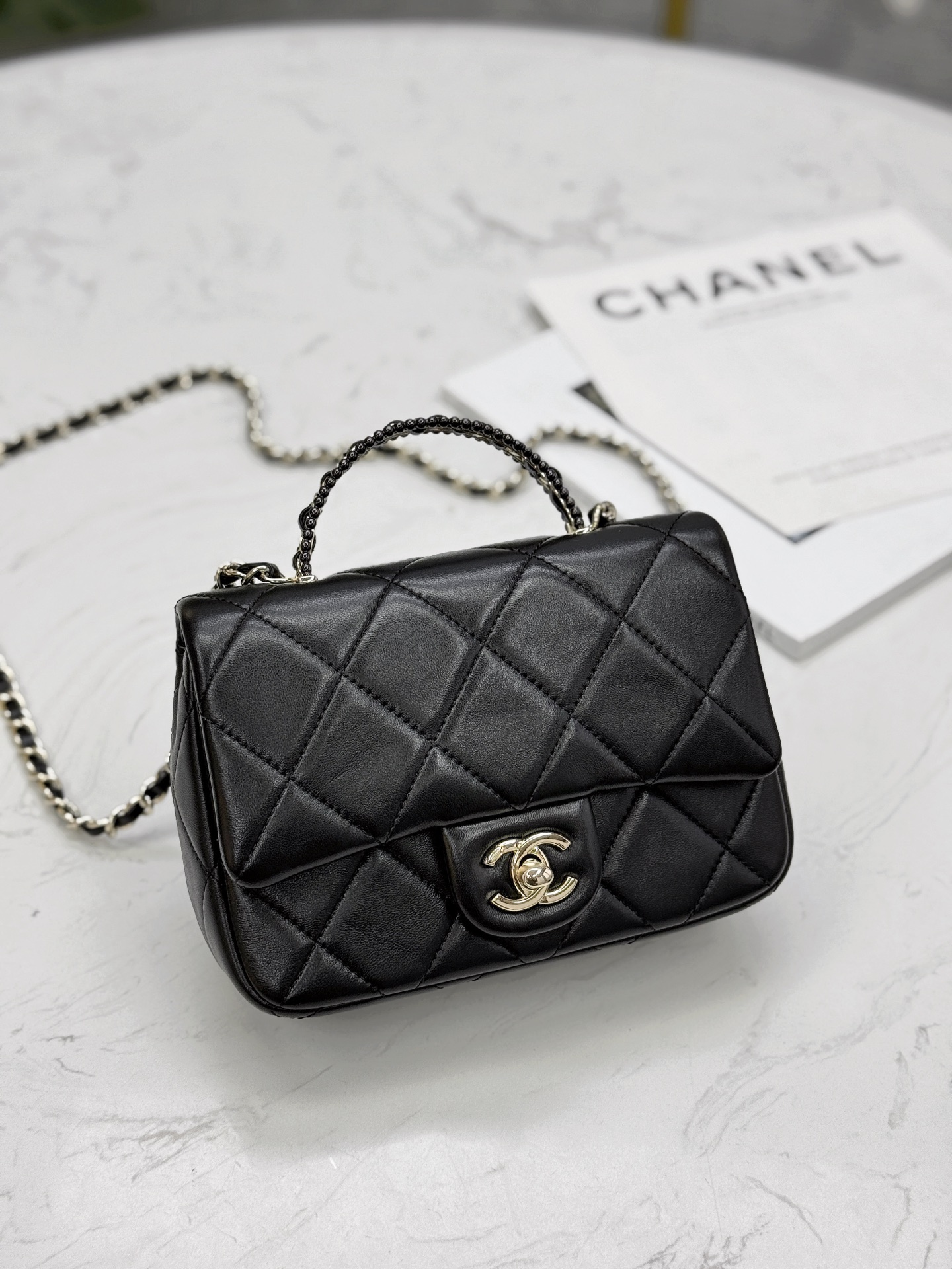 Chanel 25P Handle Mini Flap Bag