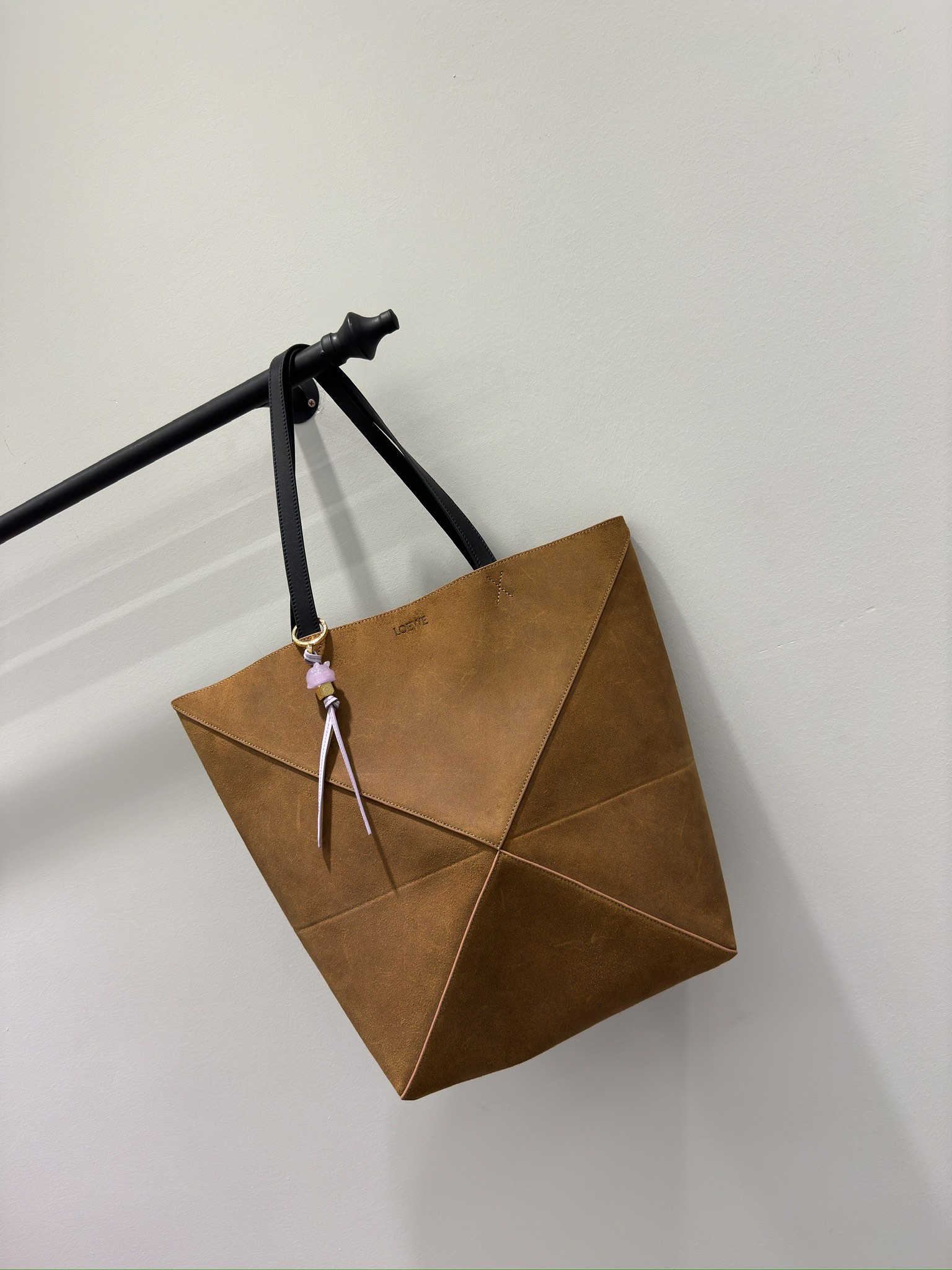 Loewe XL Puzzle Fold tote in shiny calfskin