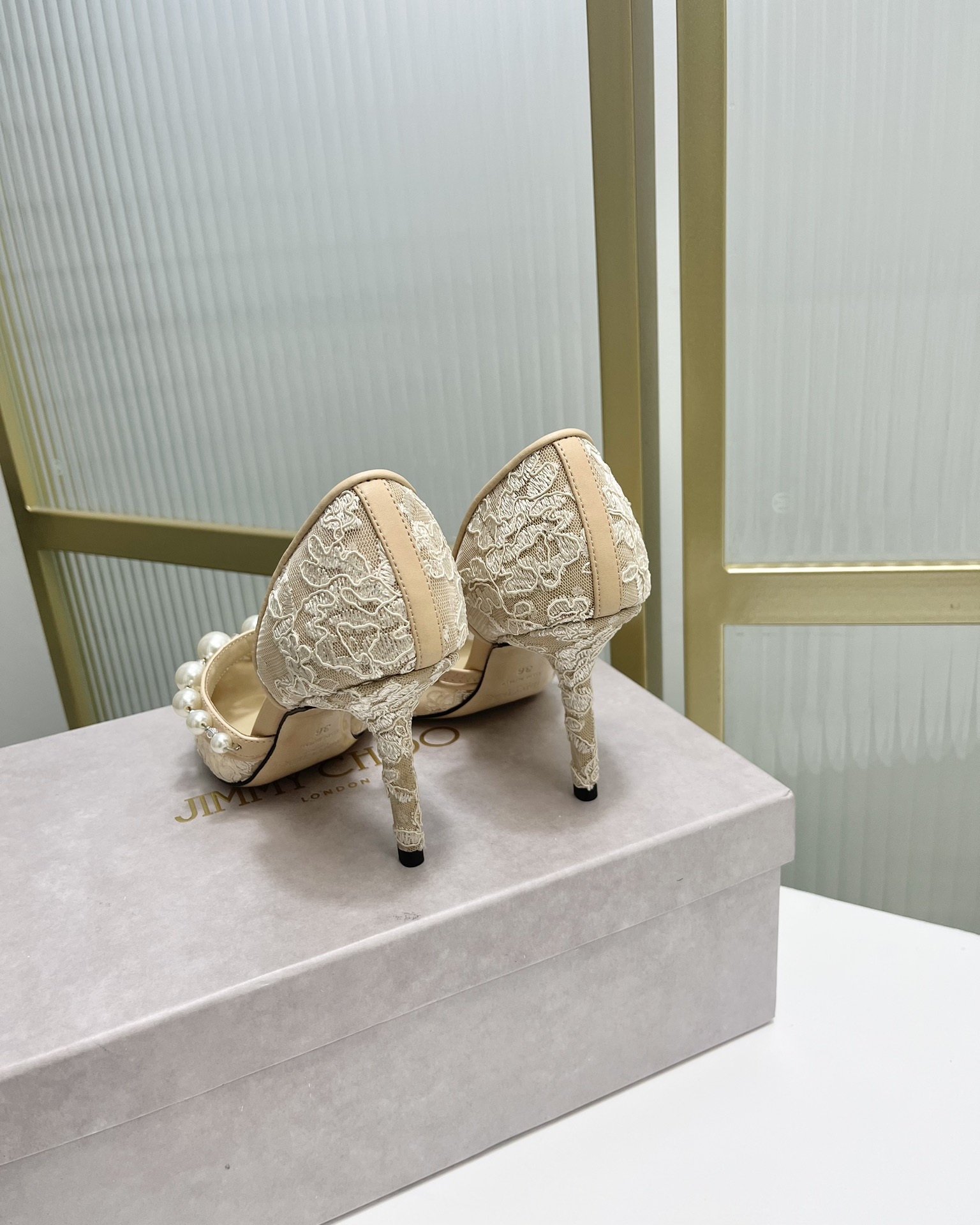 Jimmy choo new pointed toe lace shoes