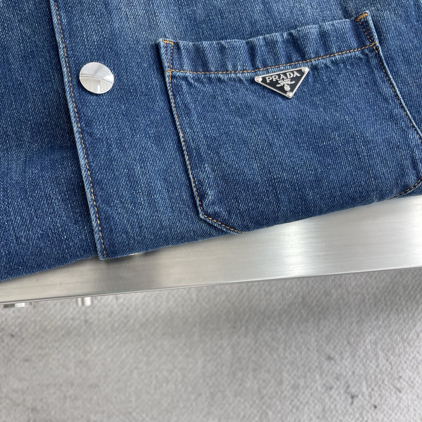 PRADA Logo Denim Shirt