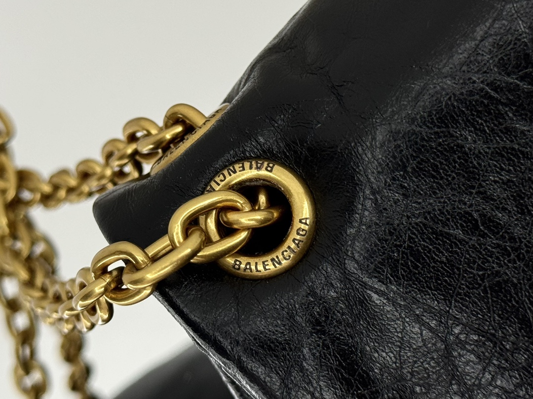 Balenciaga Monaco -Oily Wax Black Gold