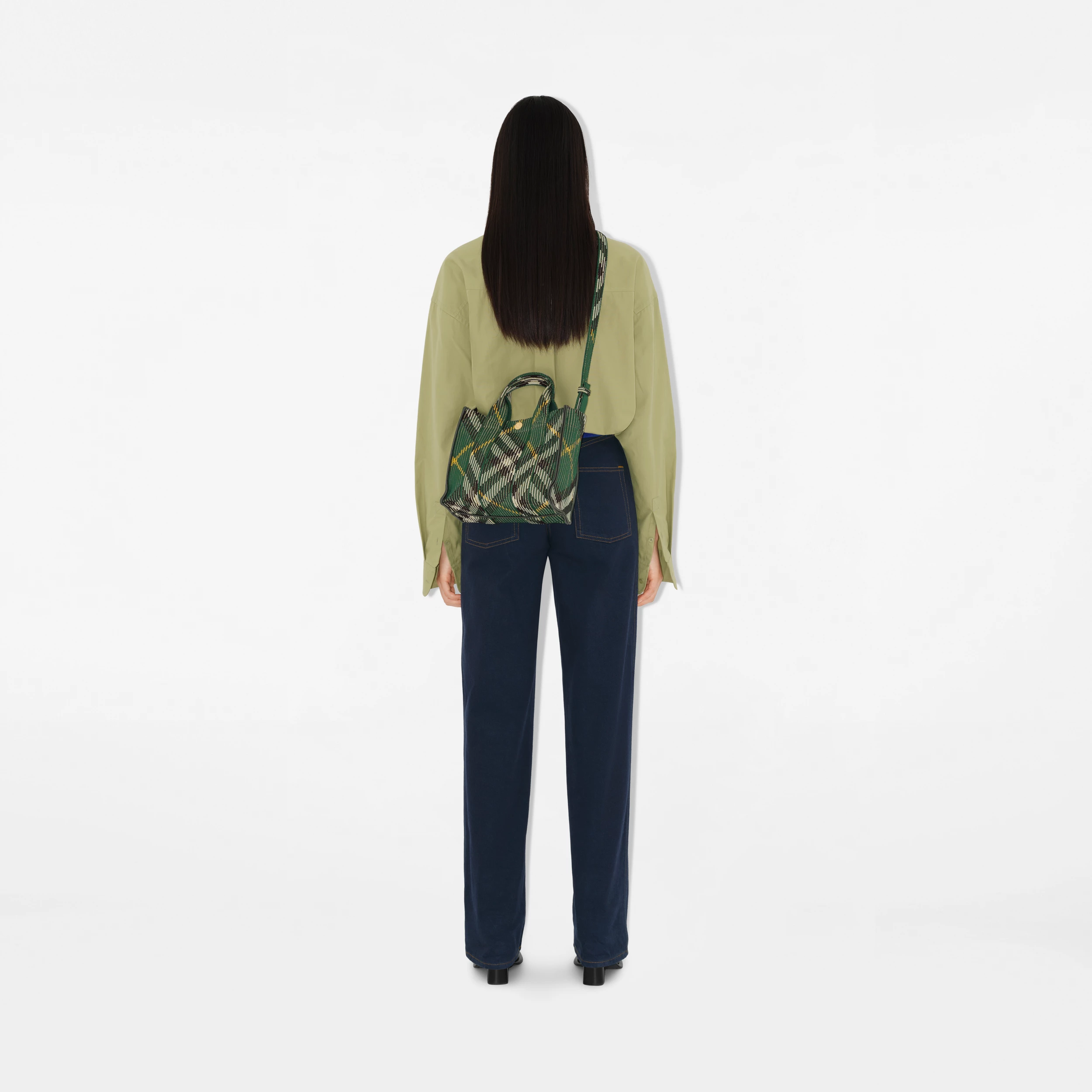 Mini Check Knitted Tote