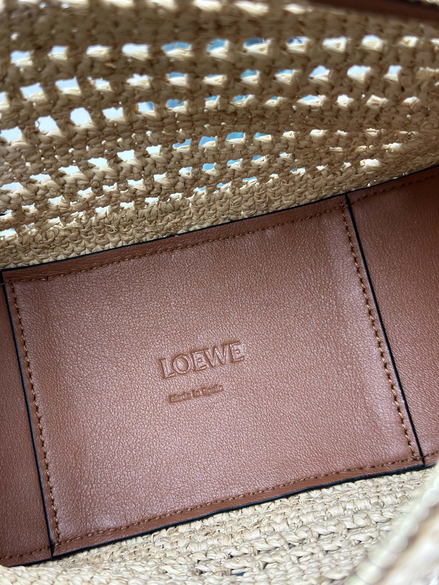 LOEWE Hammock Hobo Raffia Tote