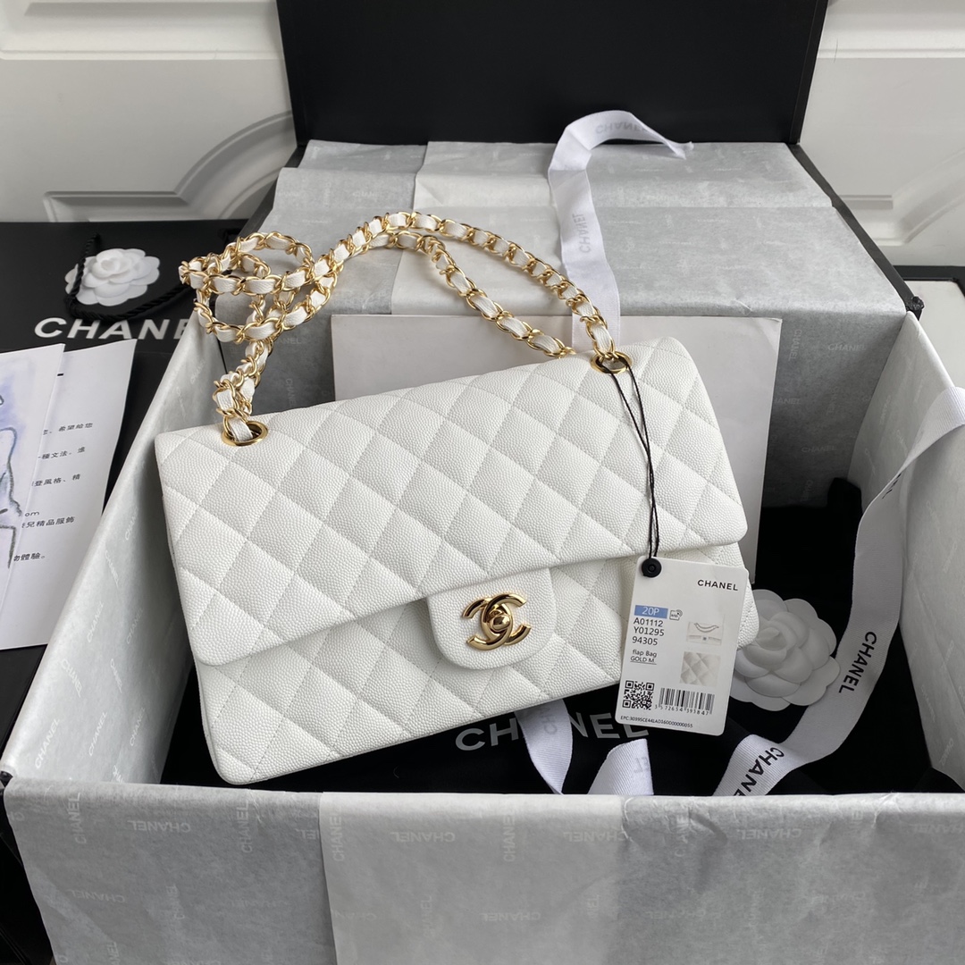 Chanel Classic Flap Bag-white