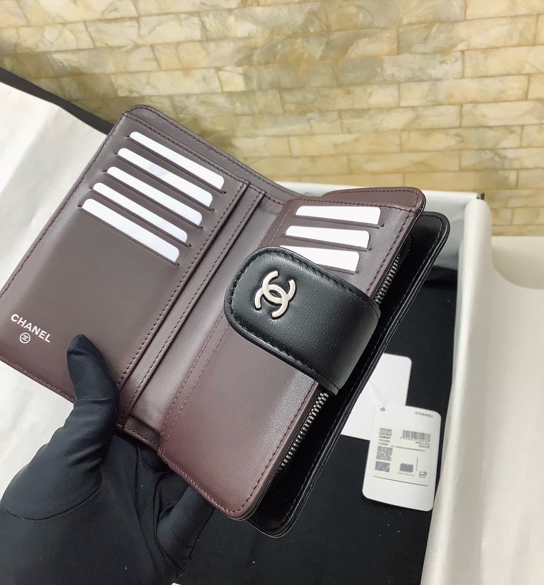 CHANEL Lambskin Bi-Fold Wallet