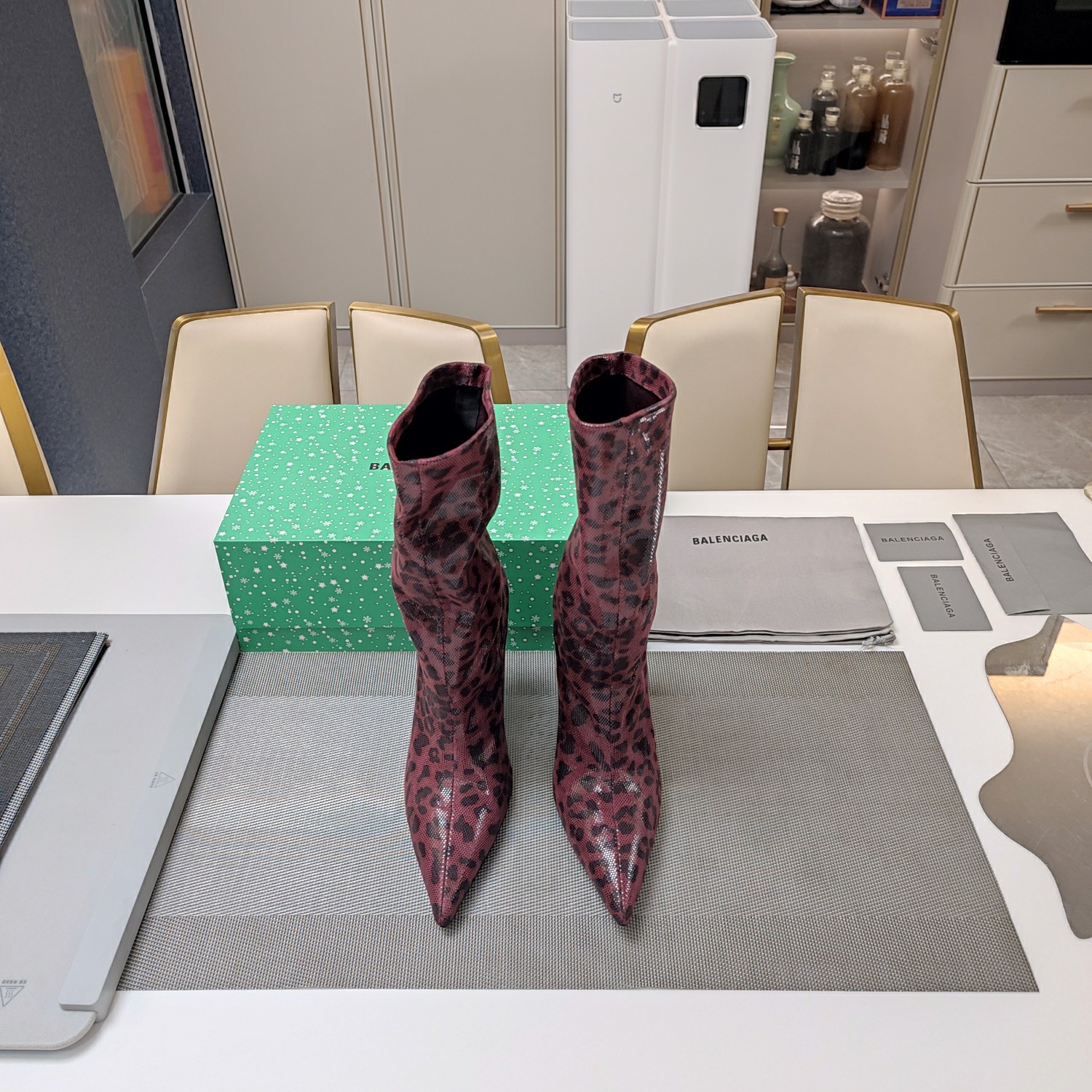 Balenciaga pointed high-heeled elastic boots