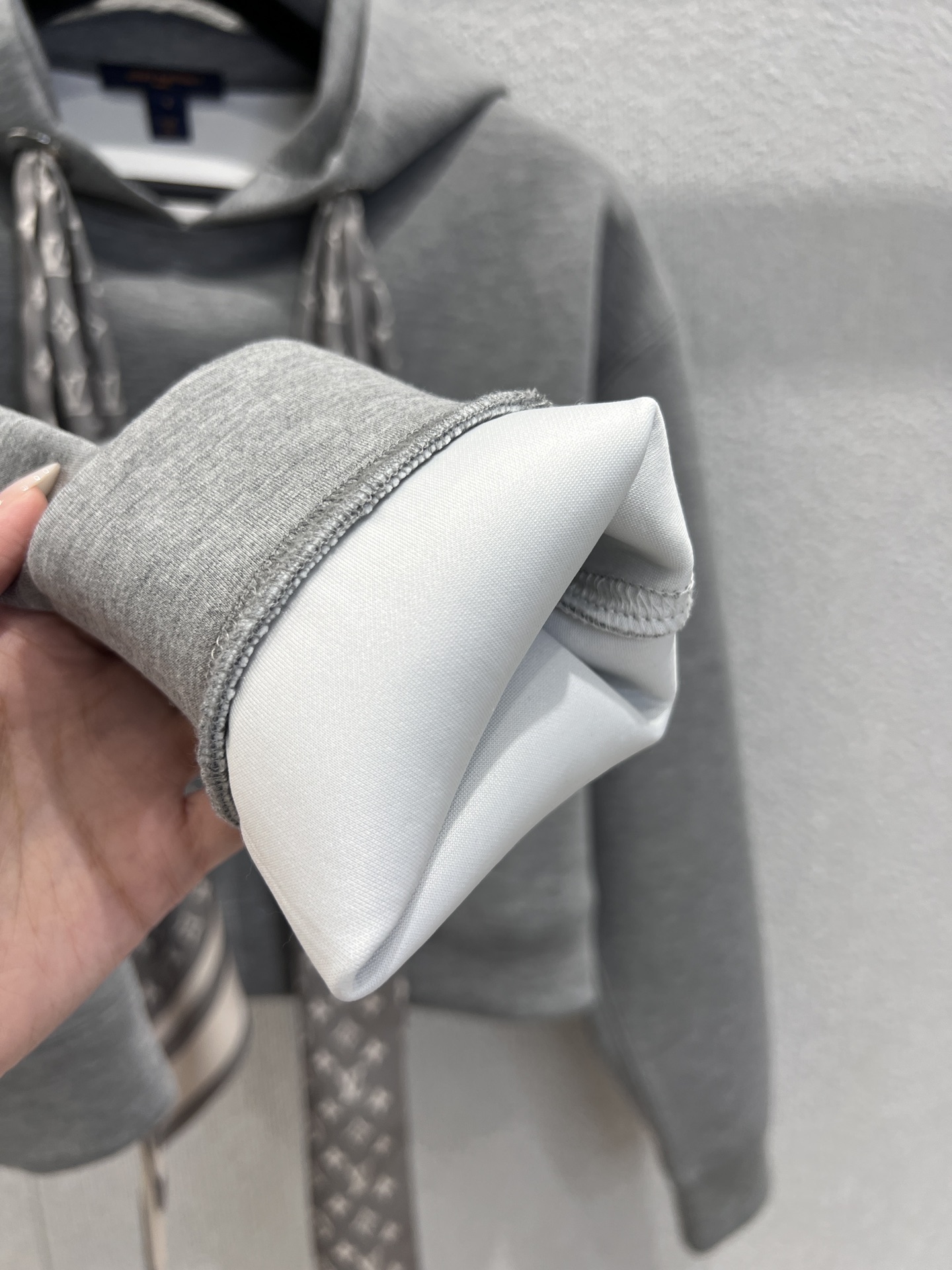 LV Cropped Monogram Scarf Hoodie