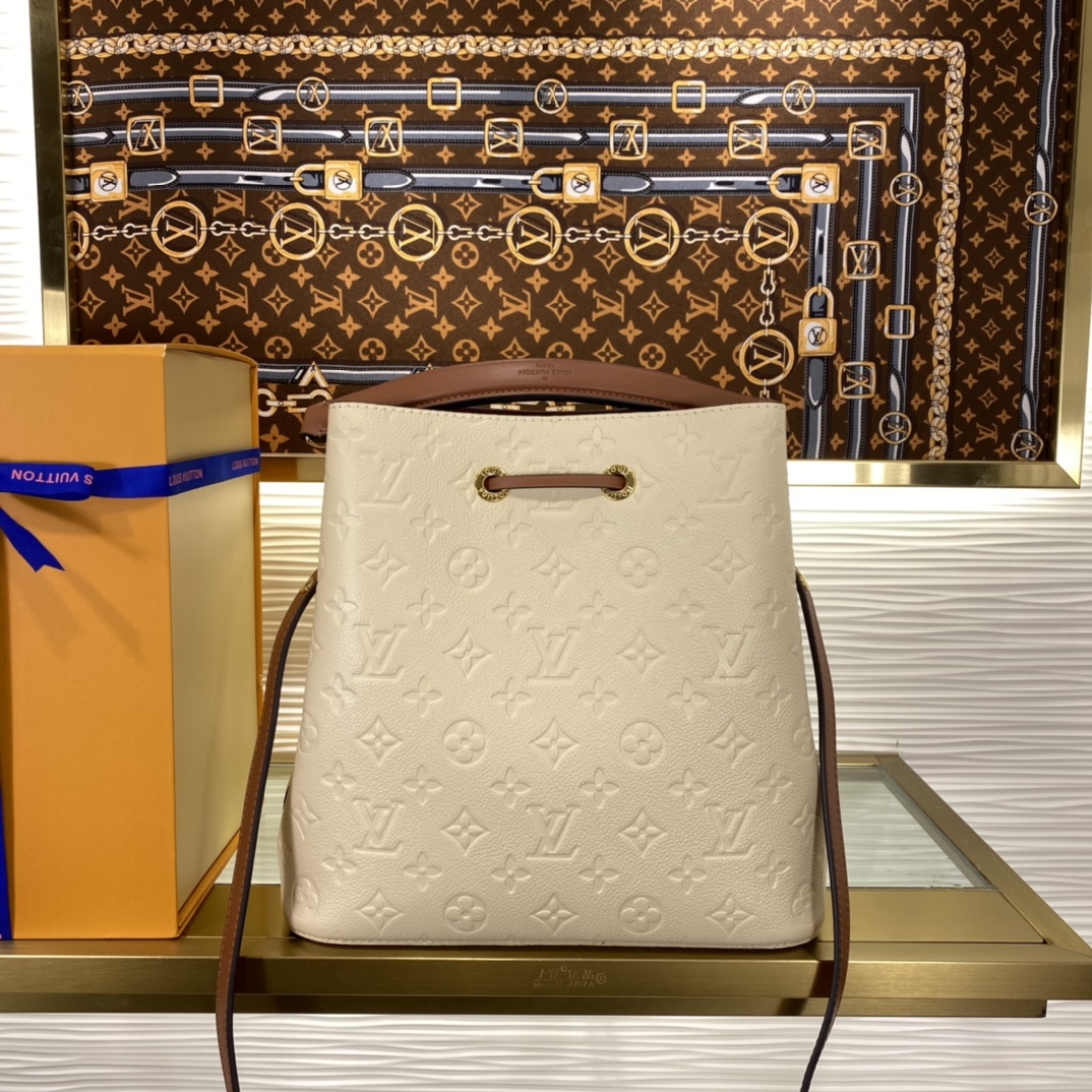 LV Embossed Calfskin Noé Bucket Bag