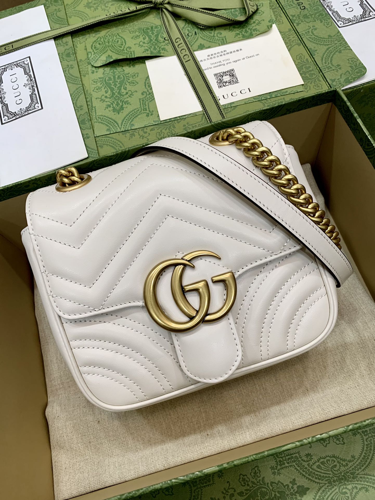 Gucci New White Mini Bag
