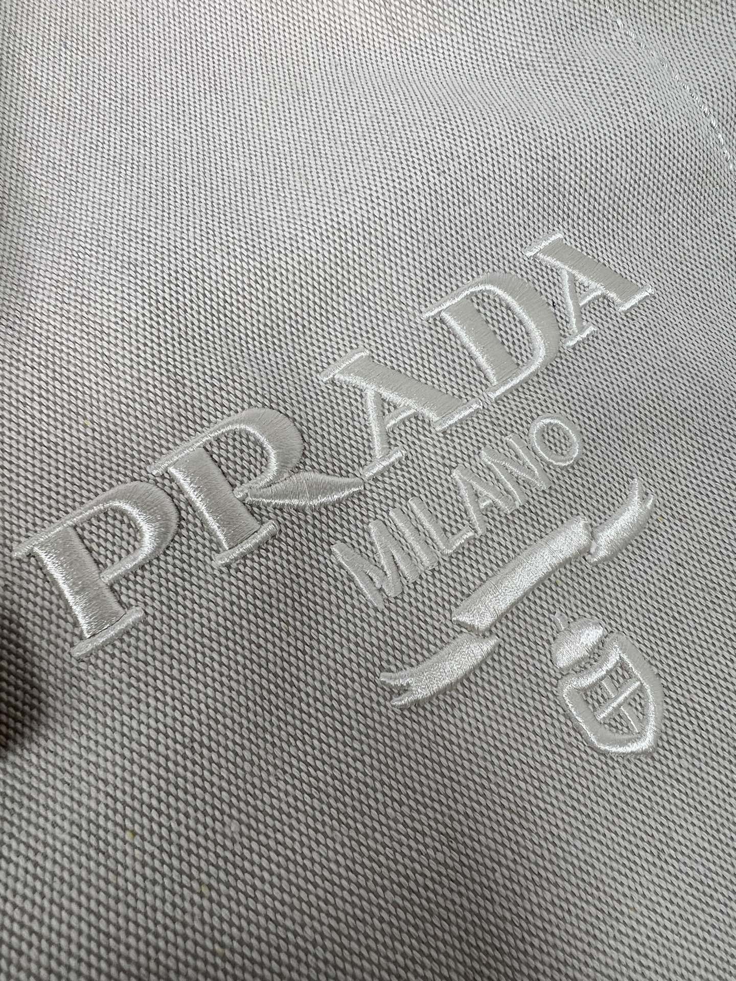 Prada Linen blend drawstring duffel bag