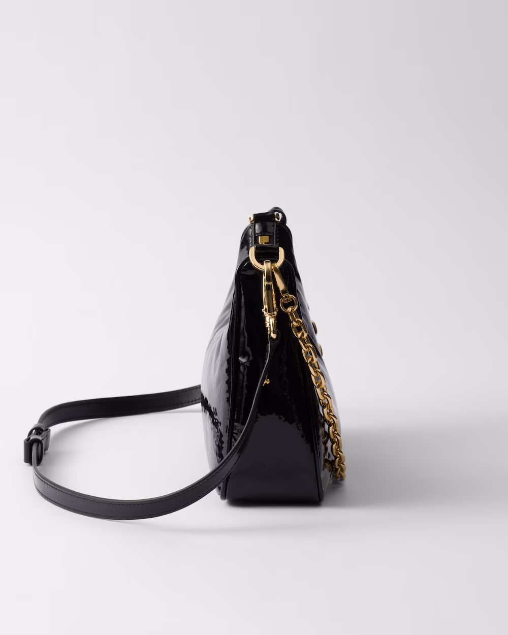 Prada Re-Edition naplak patent leather mini-bag