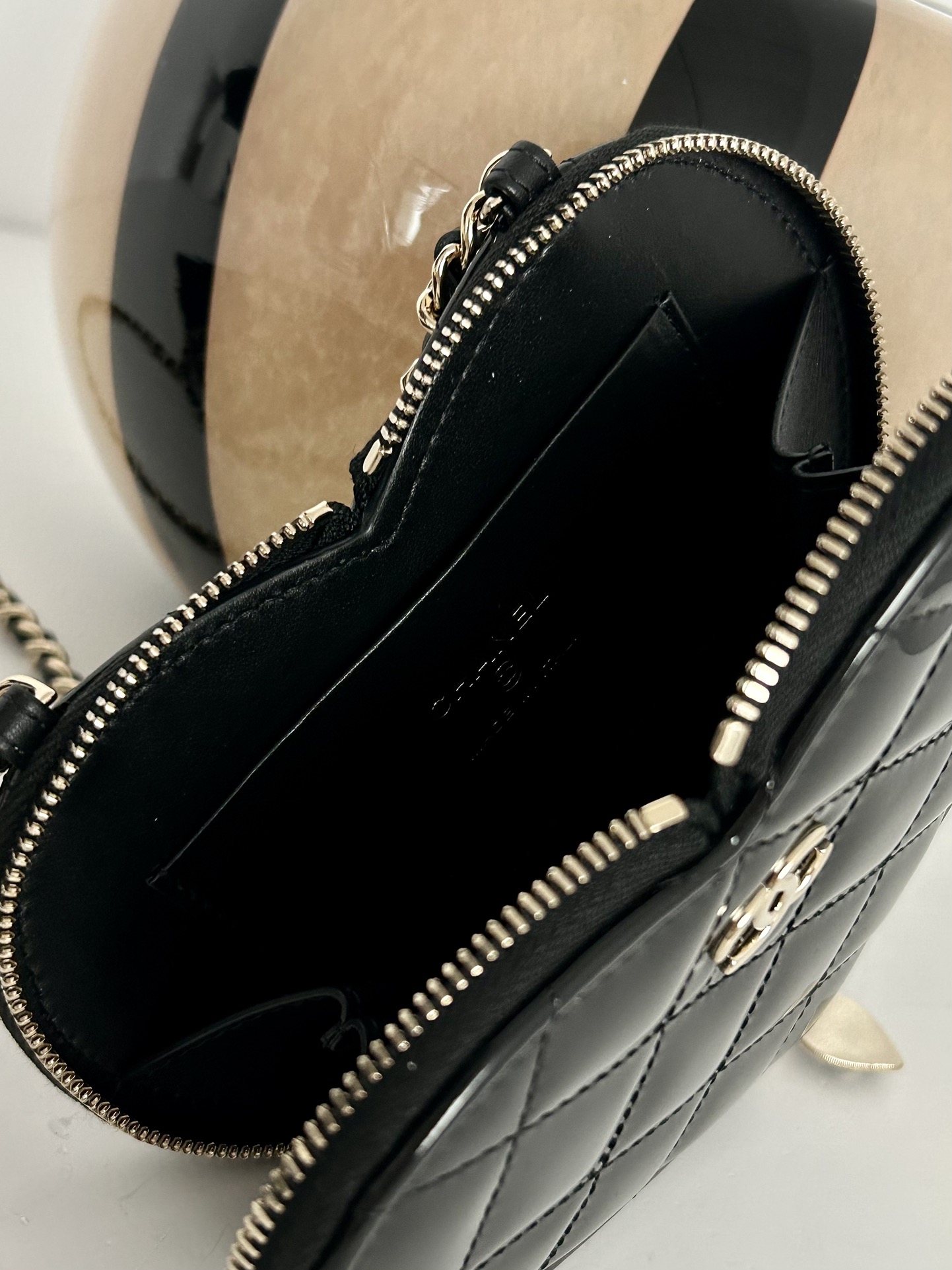 Chanel Patent Leather Heart-Shaped Twin Bag