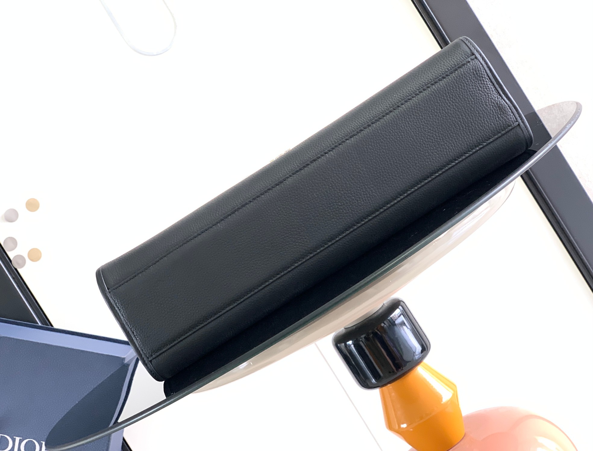 Dior-Safari Tote Bag-Black Grained Calfskin