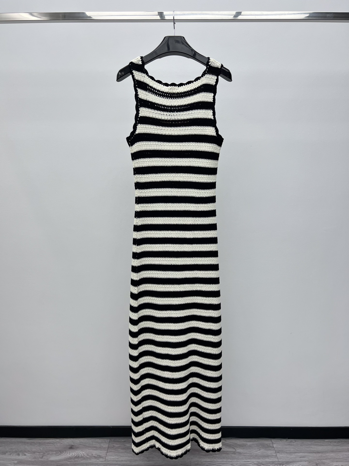 Celine Striped Crochet Maxi Dress