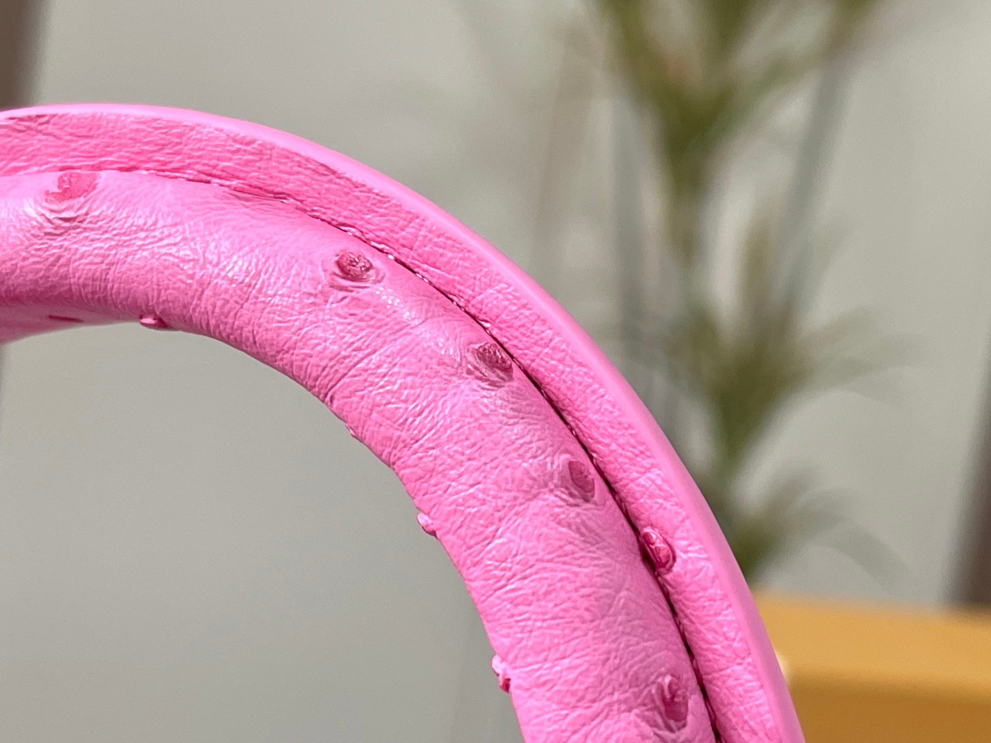 Capucines ostrich leather handbag