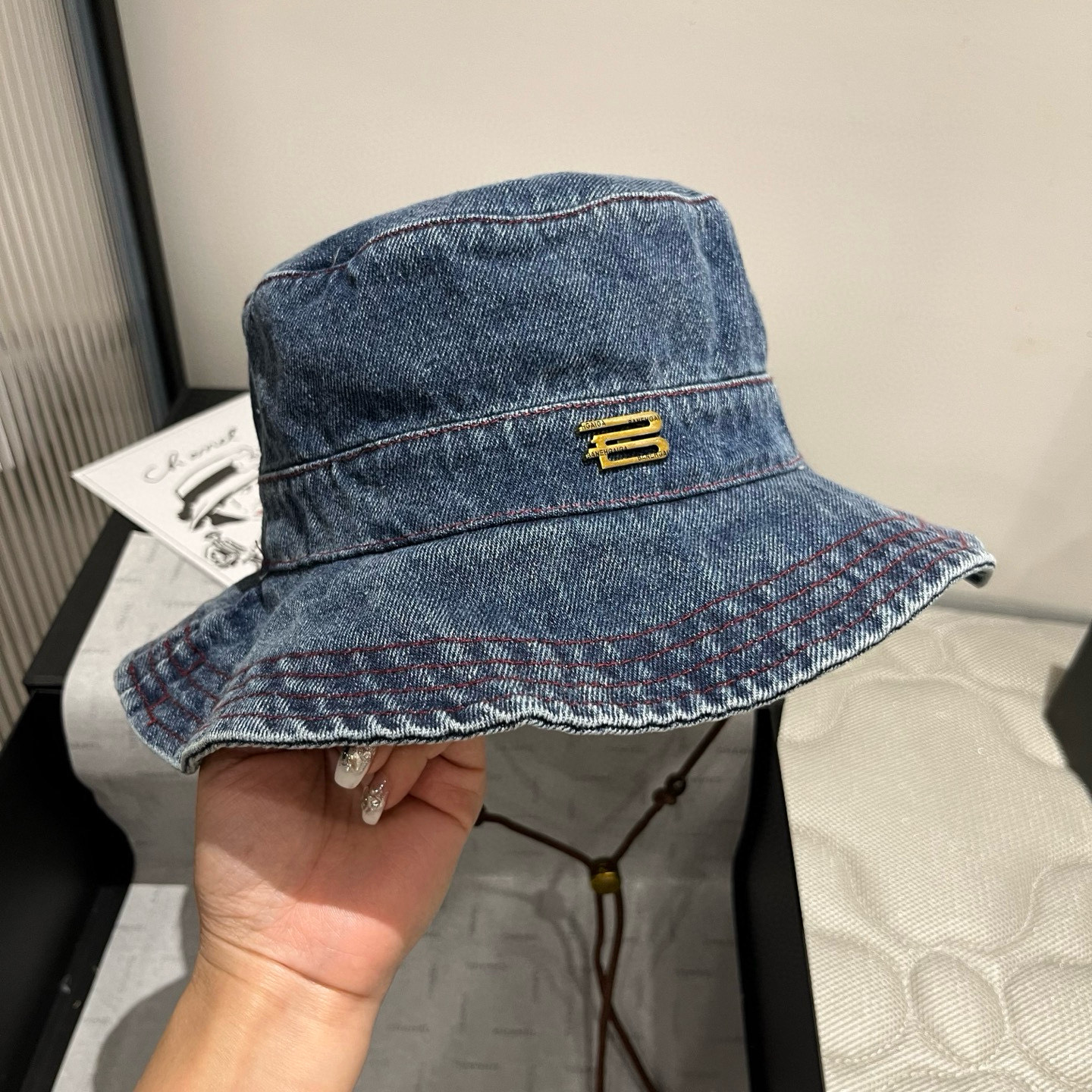 Balenciaga Denim Fisherman Hat