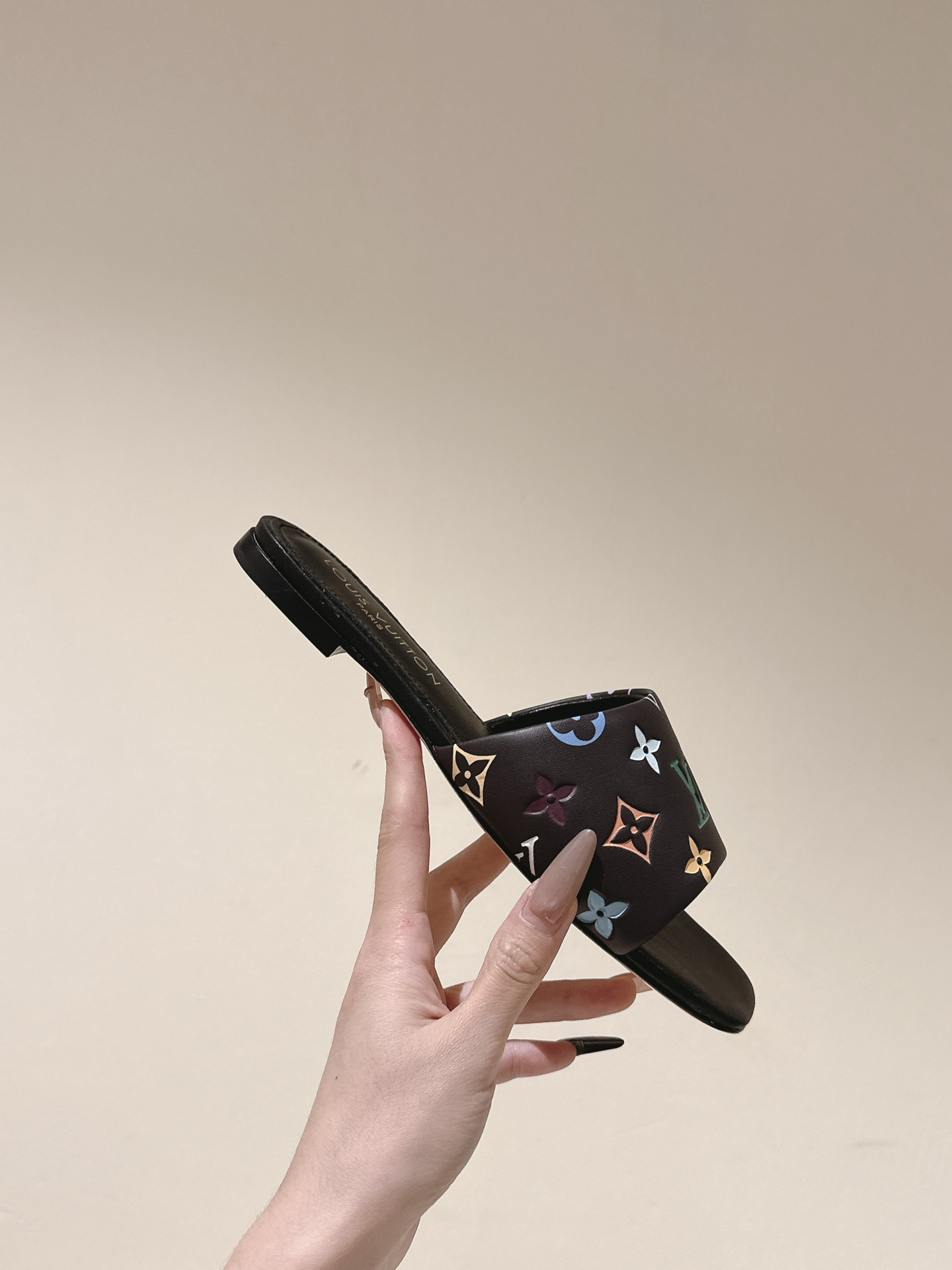 Louis Vuitton Denim Flat Sandals