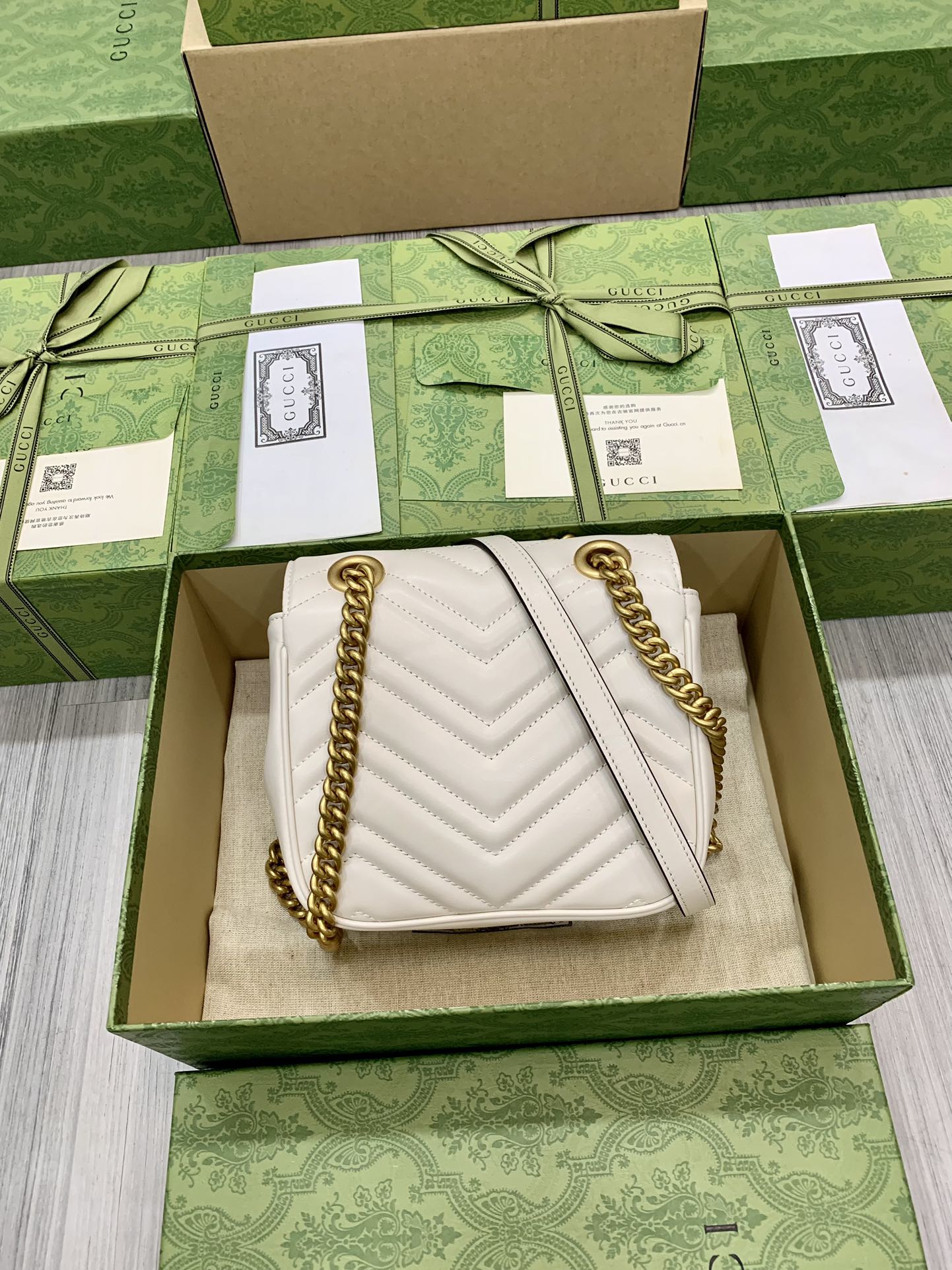 Gucci New White Mini Bag