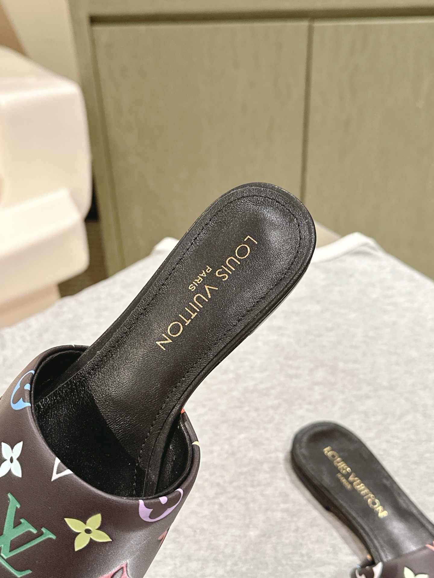 Louis Vuitton Denim Flat Sandals