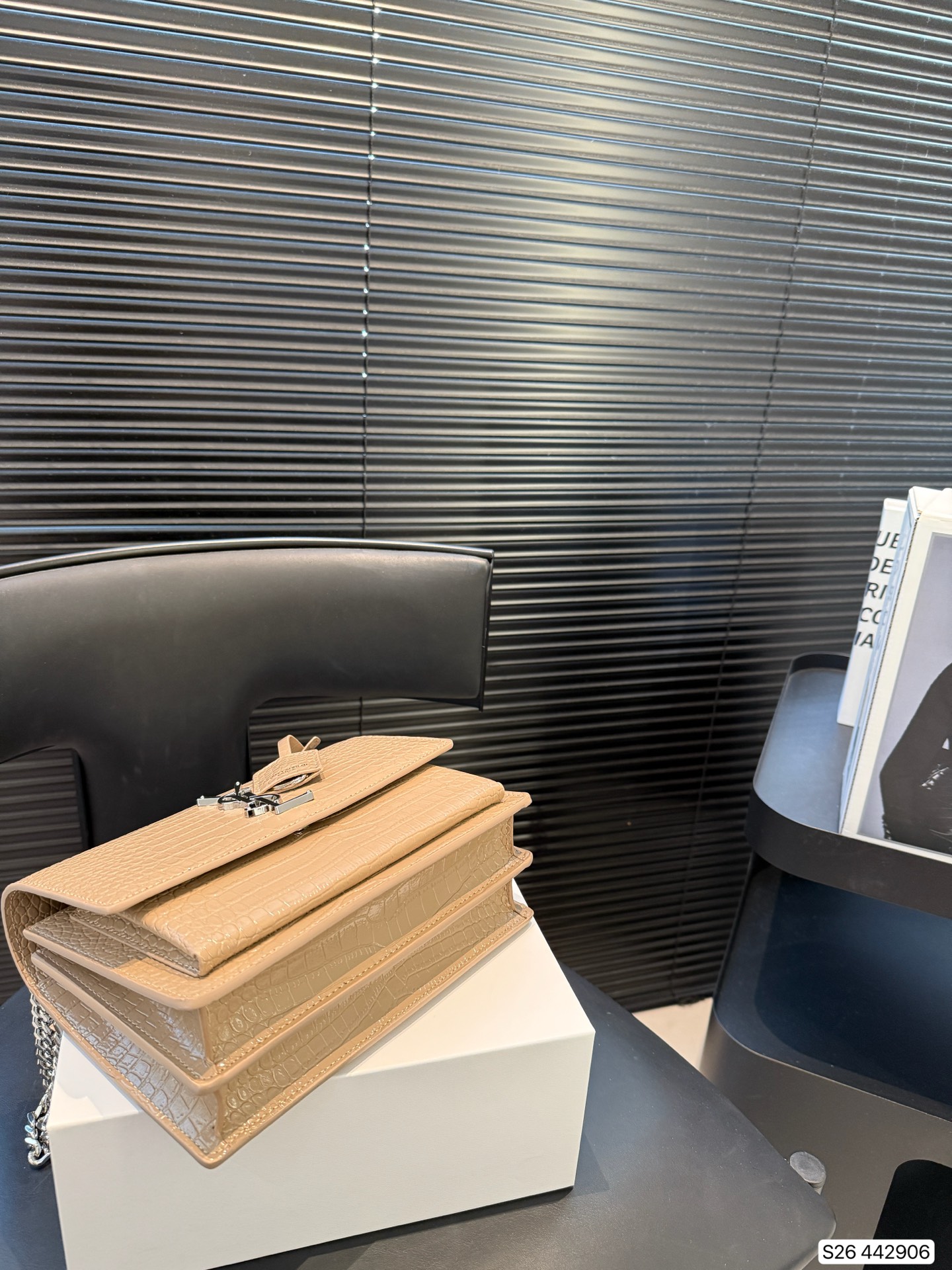 SAINT LAURENT Croc Medium Sunset Bag