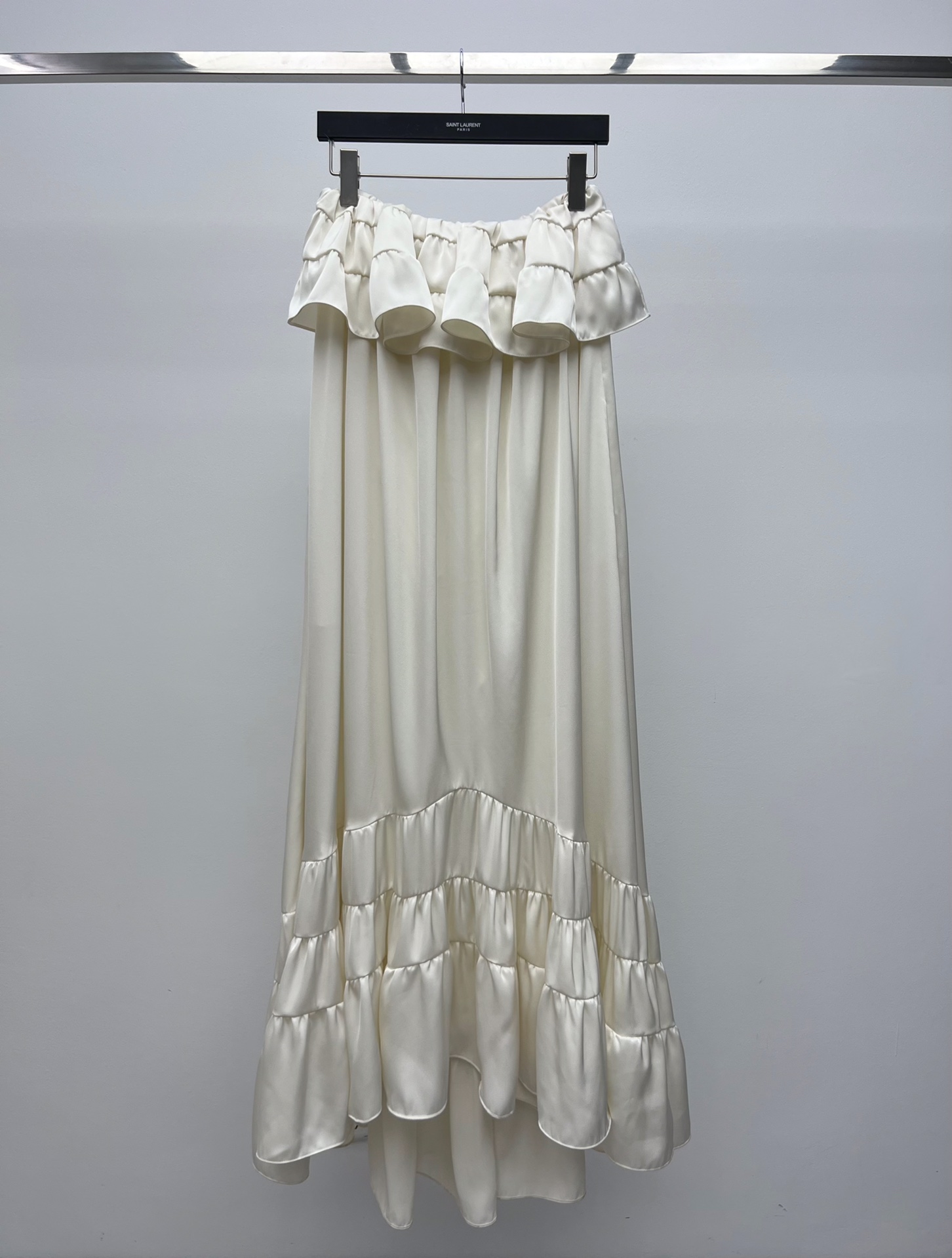 Saint Laurent Ruffled Strapless Maxi Dress