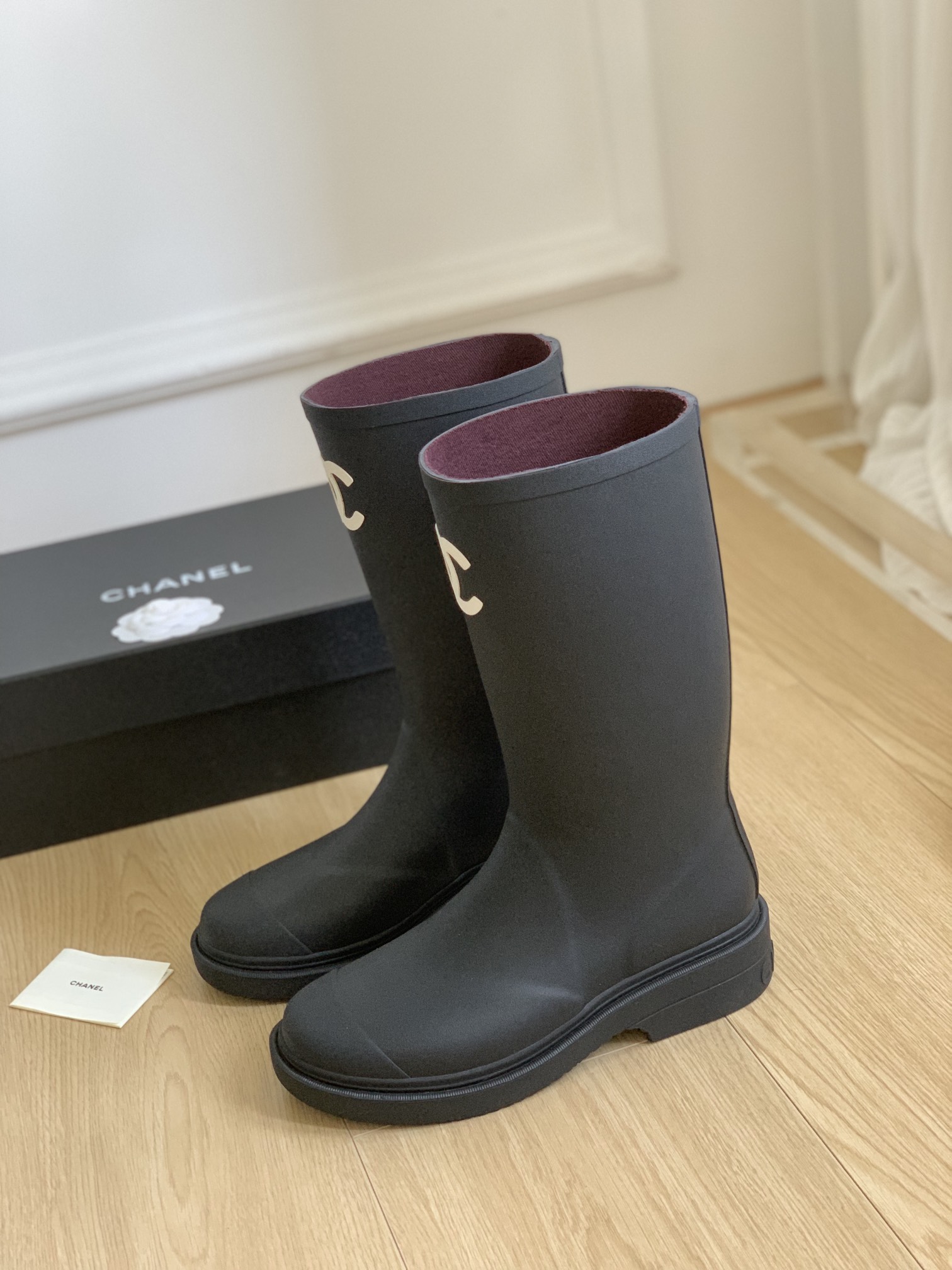CHANEL Seamless Edition Rain Boots