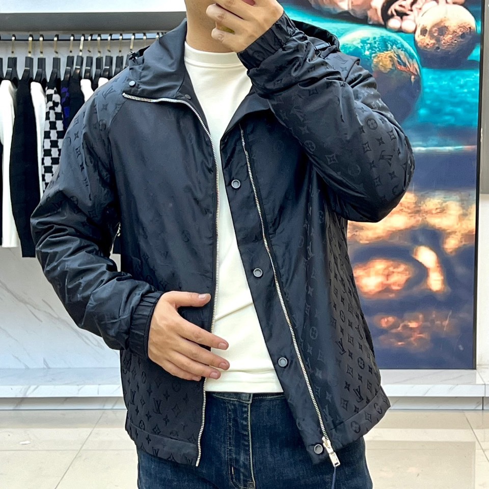 Louis V-2024 Autumn/Winter Newest Hooded Reversible Jacket.