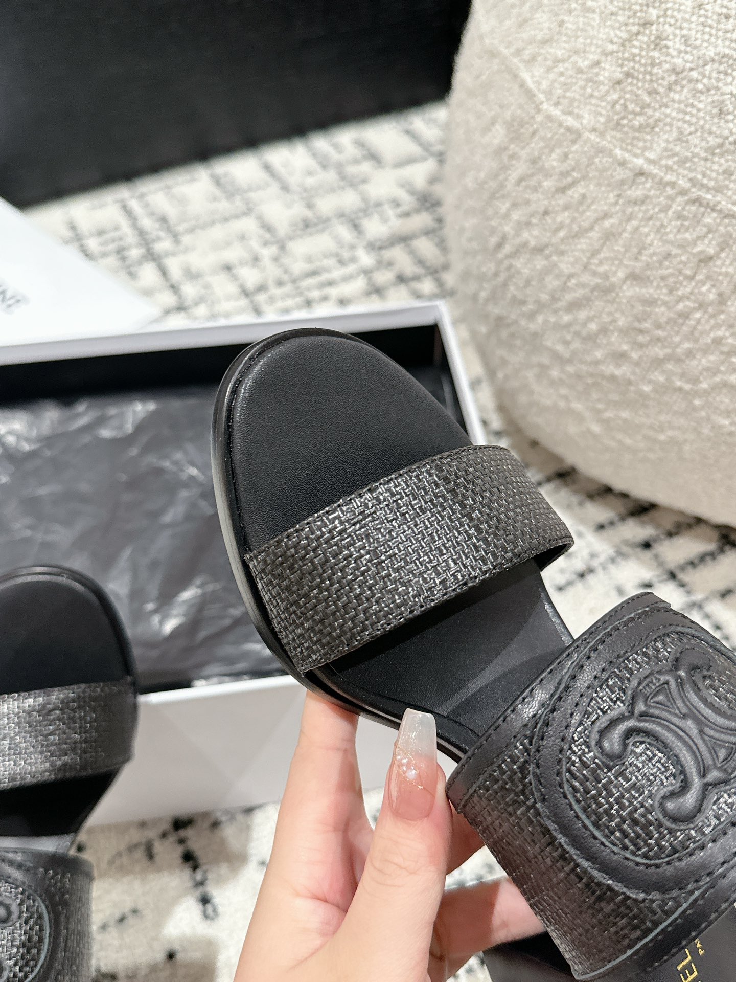 CELINE Flat Logo Slide Sanda