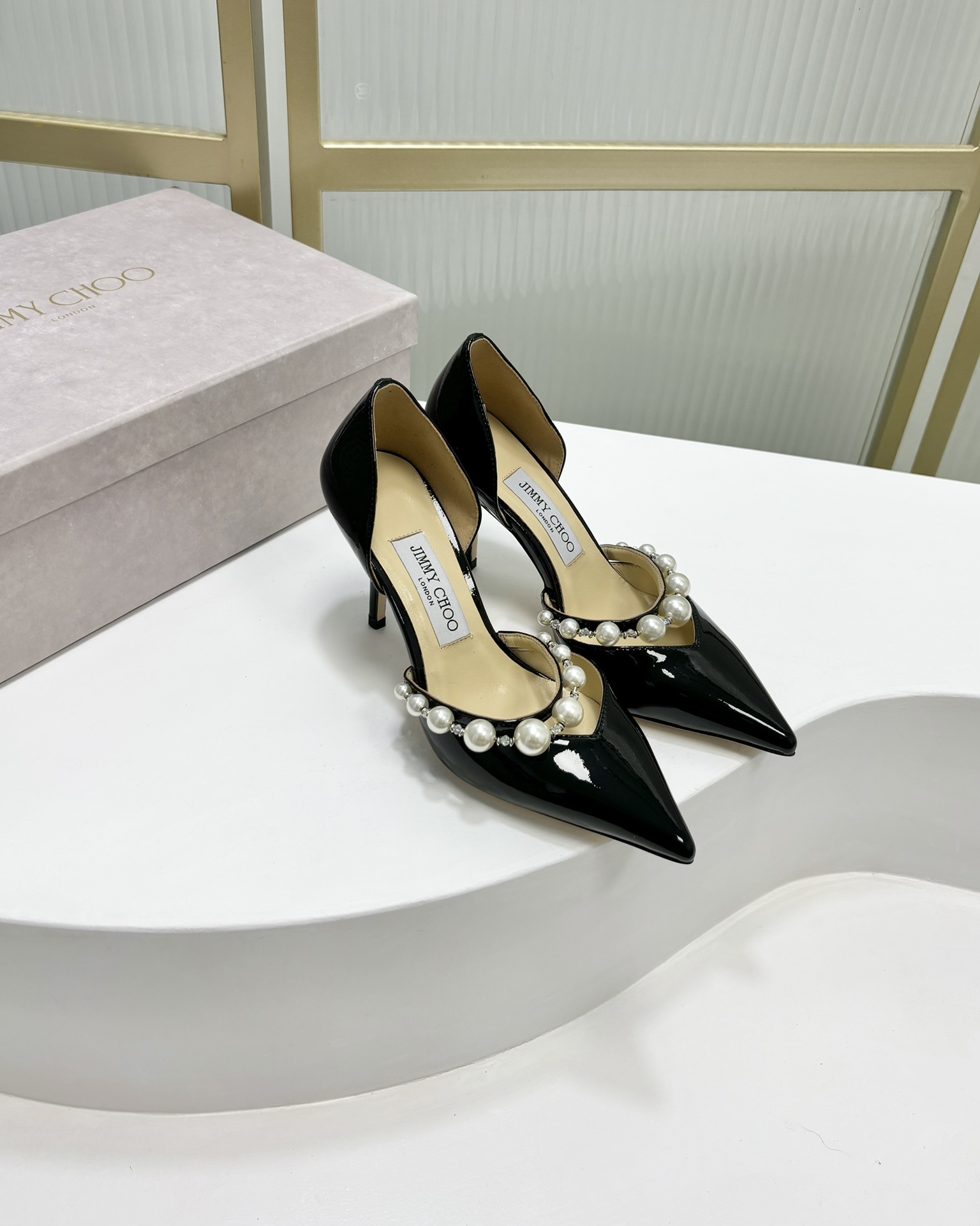 Jimmy choo Temperament and versatile hollow high heels