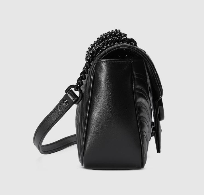 GG MARMONT SMALL SHOULDER BAG-All Black-443497