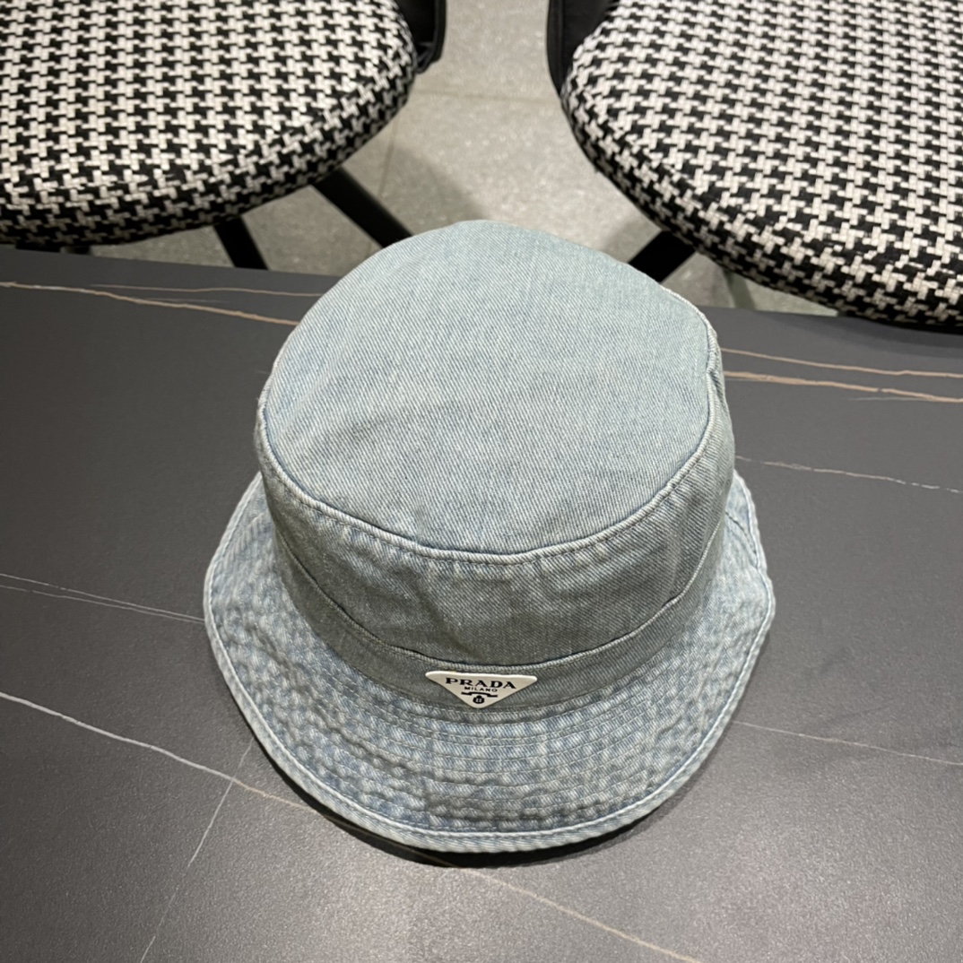 Prada denim bucket hat