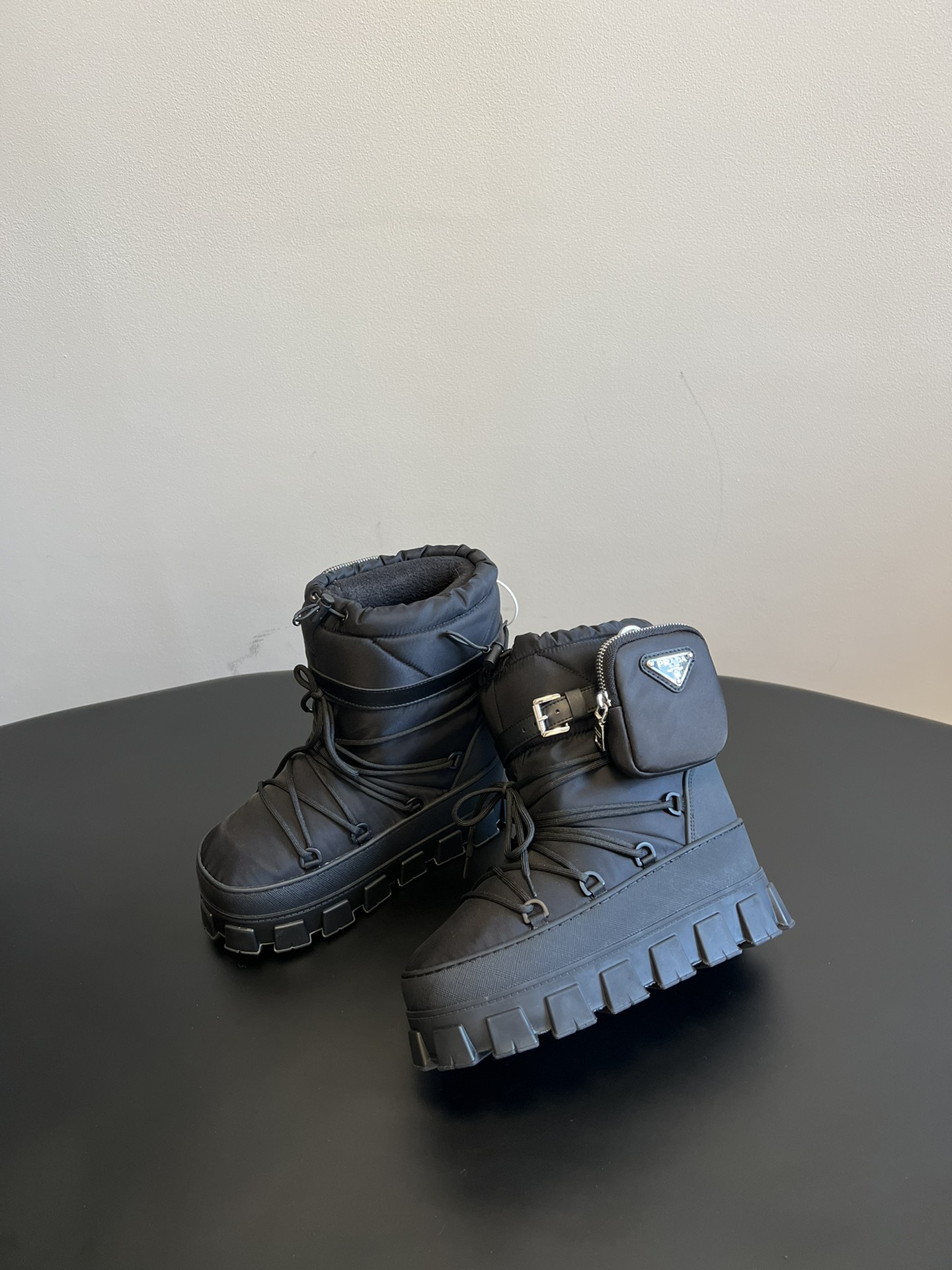 Prad down snow boots-black