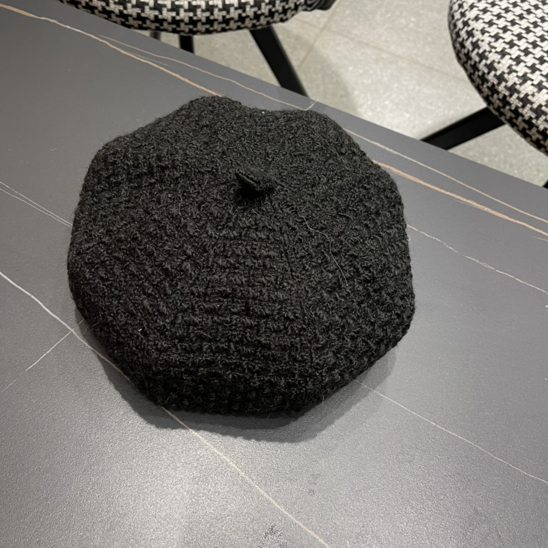 Chanel2024 beret-Black