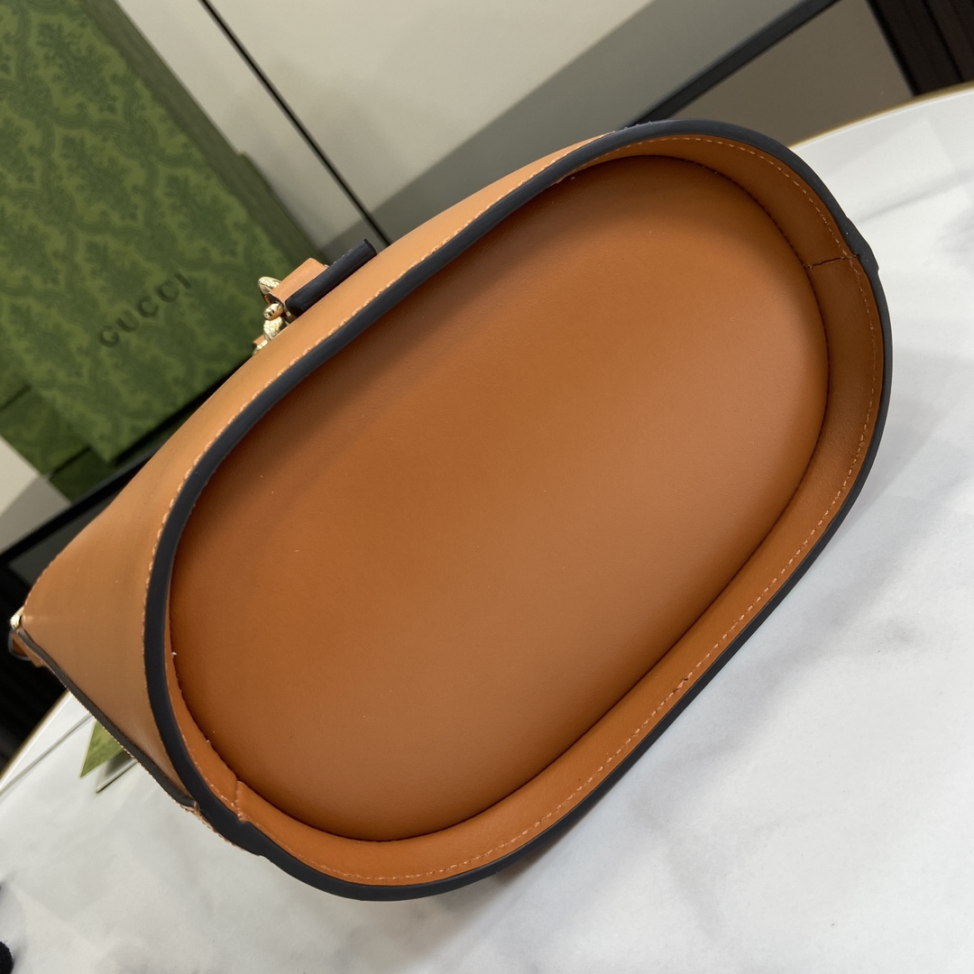 MINI BUCKET SHOULDER BAG-Brown-782908