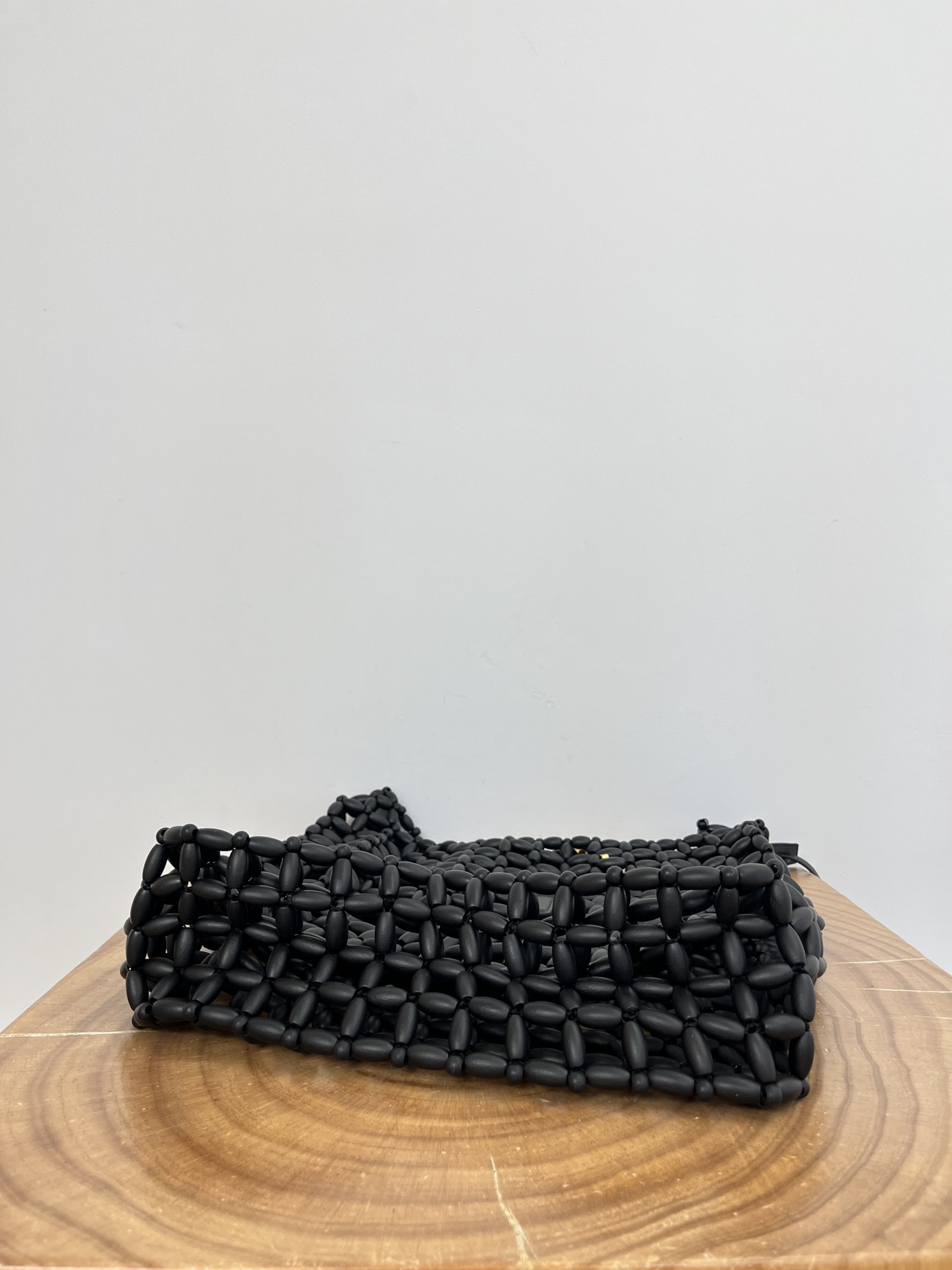 Saint Laurent Le 5 A 7 YSL Beaded Wood Hobo Bag