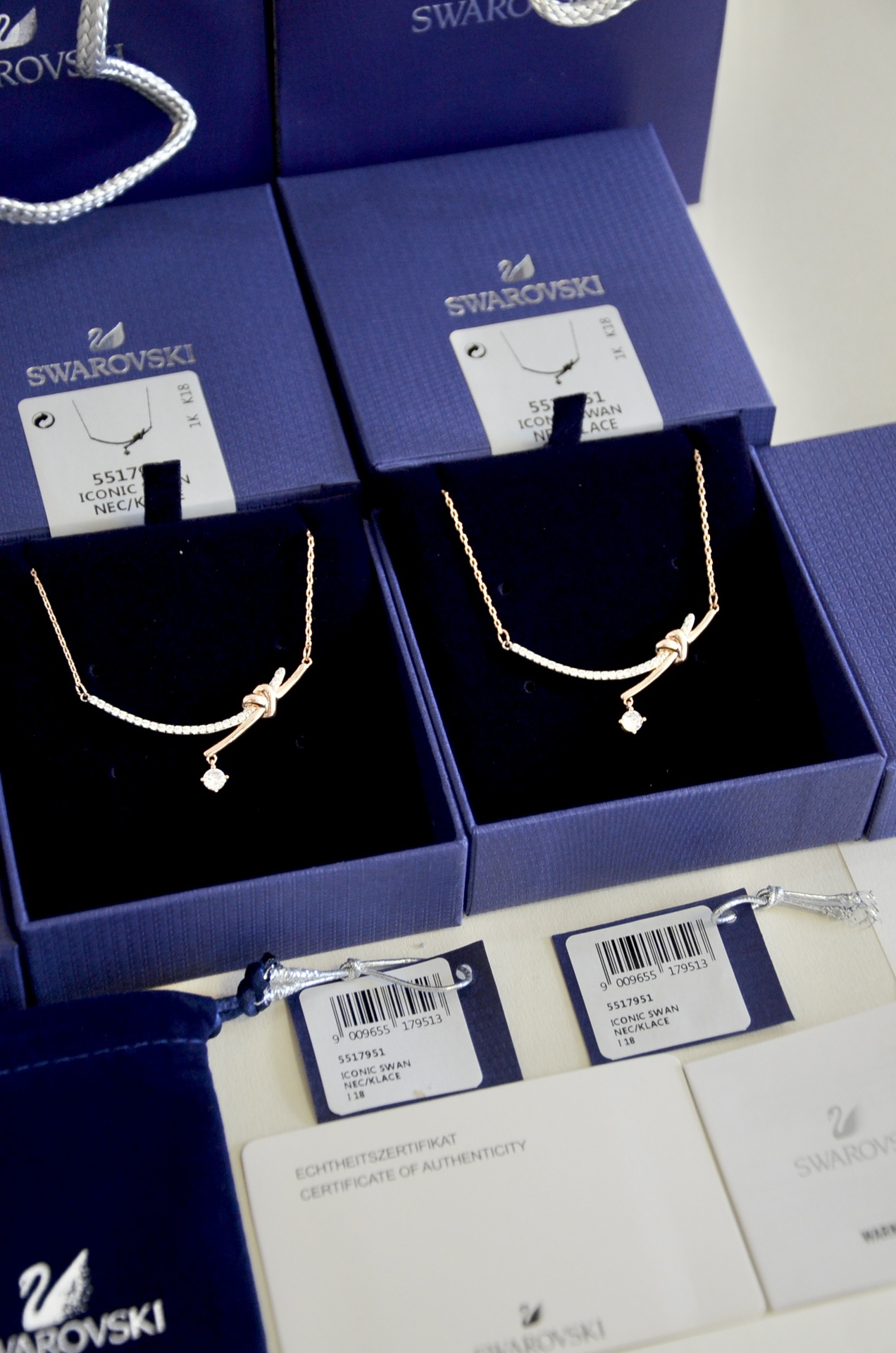 Swarovski Heart Knot Diamond Necklace