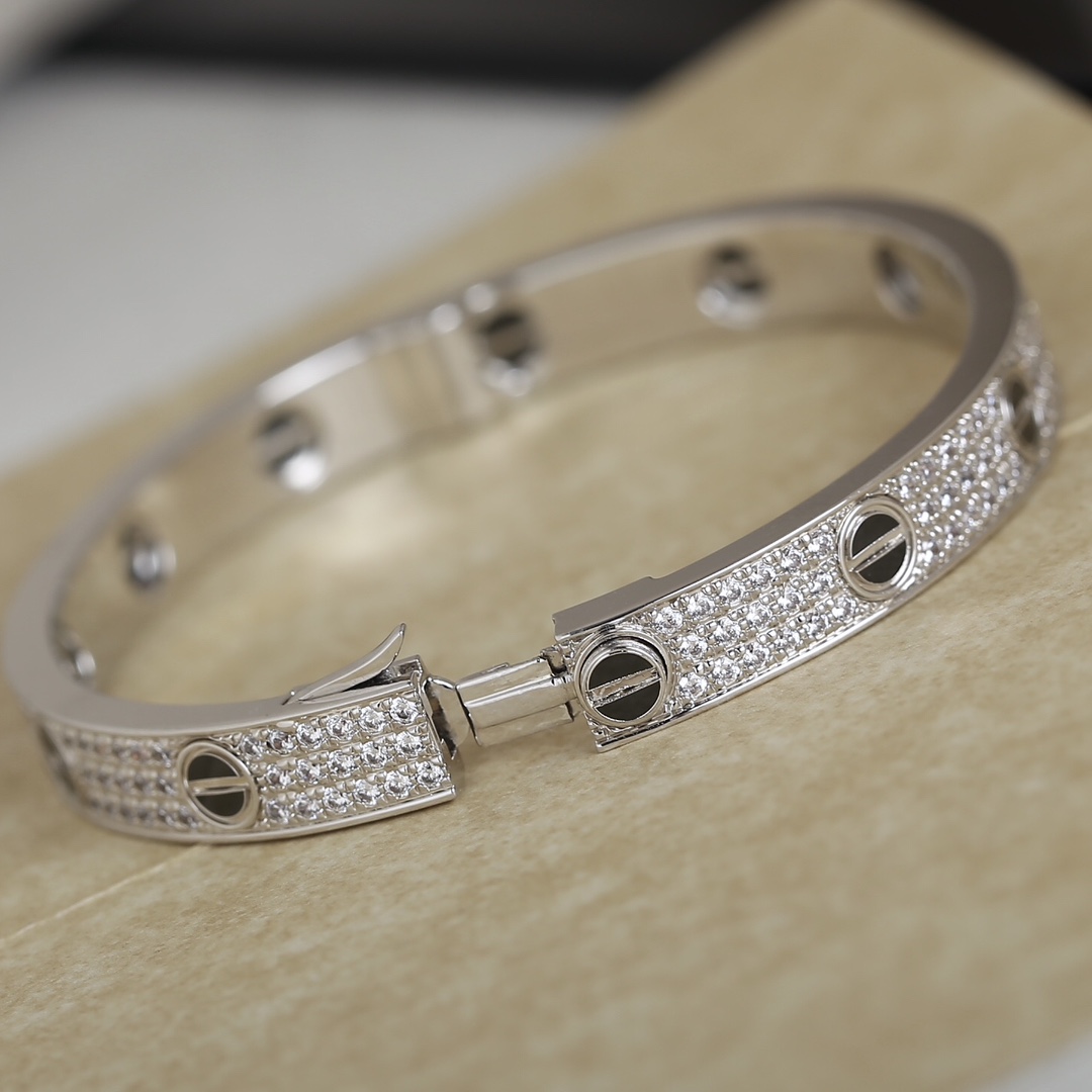 Cartier LOVE Wide Pavé Bangle – Black Ceramic Edition