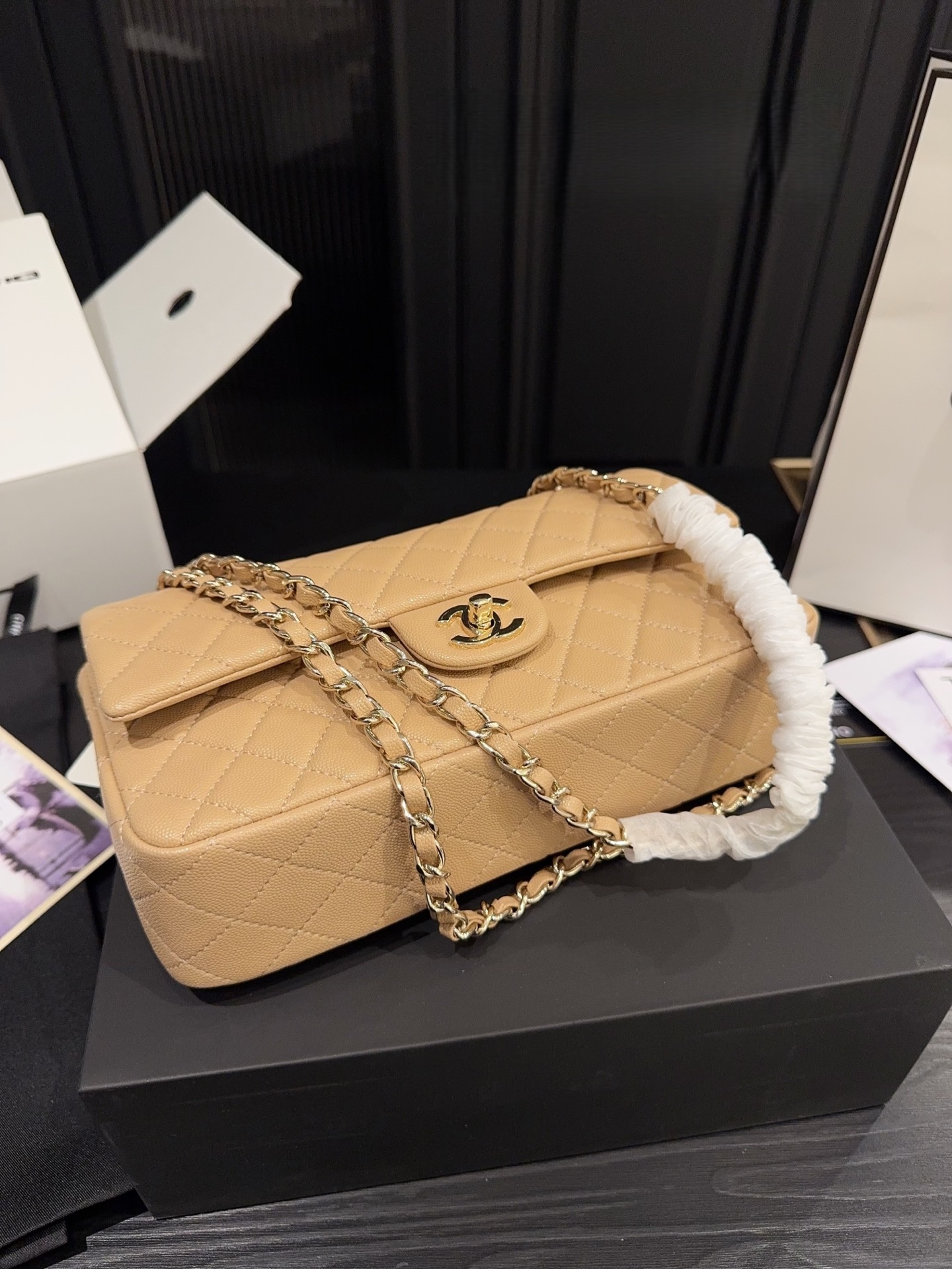 Chanel Classic Flap Bag – Caramel with Gold Hardware