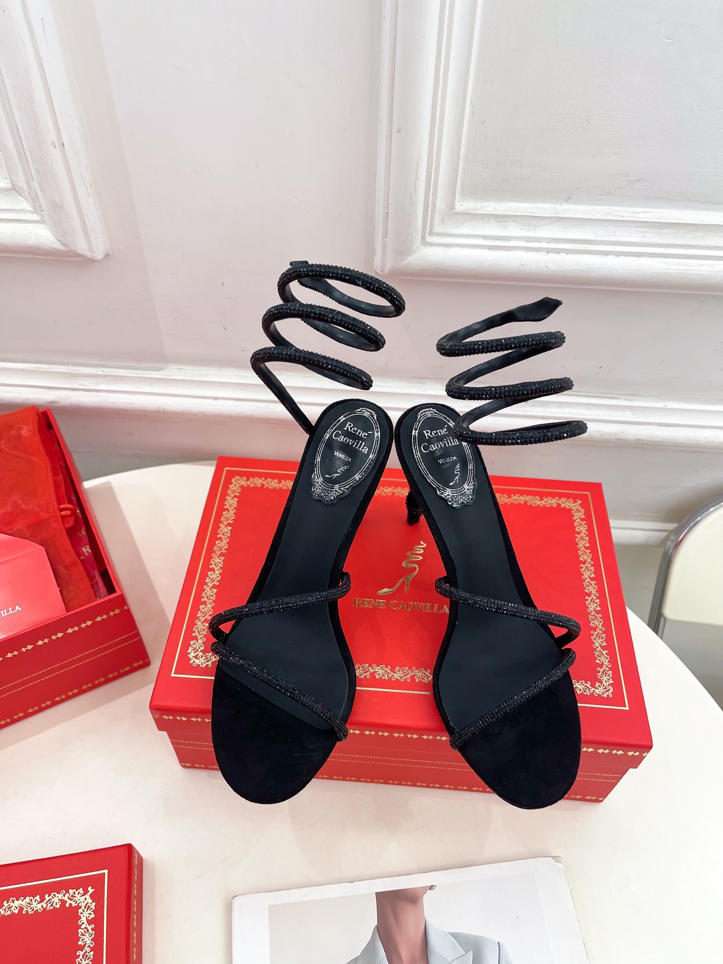 Rene Caovilla RC Crystal Serpent Sandals – 25SS Collection