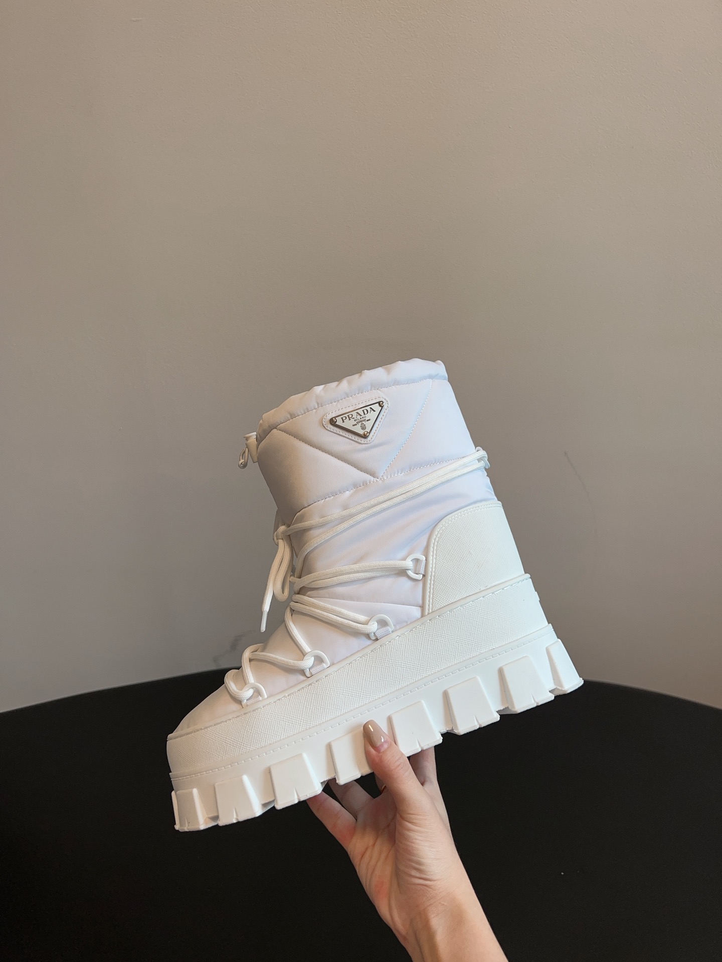 Prad down snow boots-white