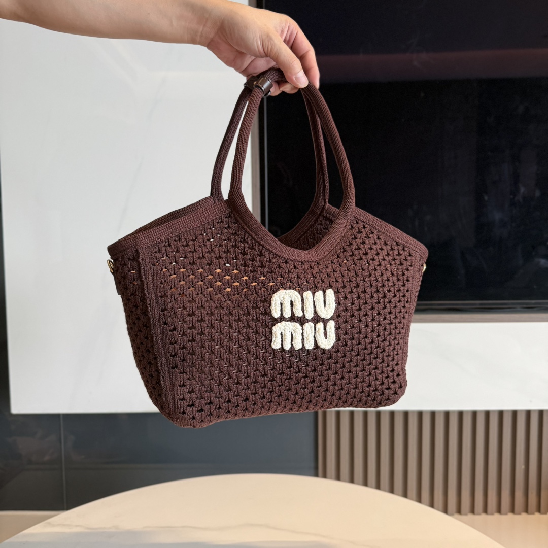 MIUMIU IVY cotton mesh bag