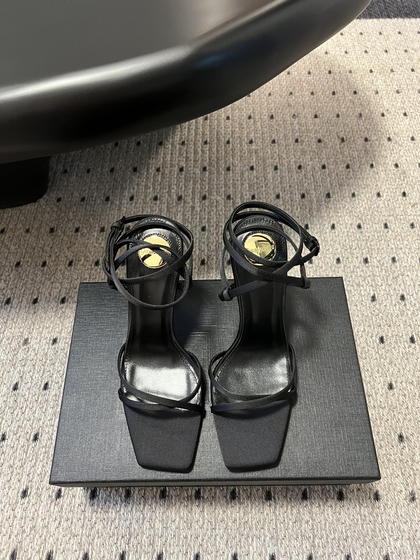 YSL Heel Logo Sandals