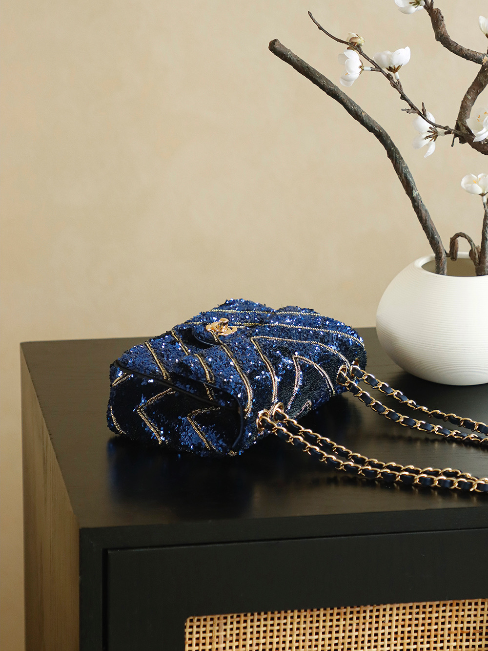 Chanel 26C Sequin Embroidered Flap Bag