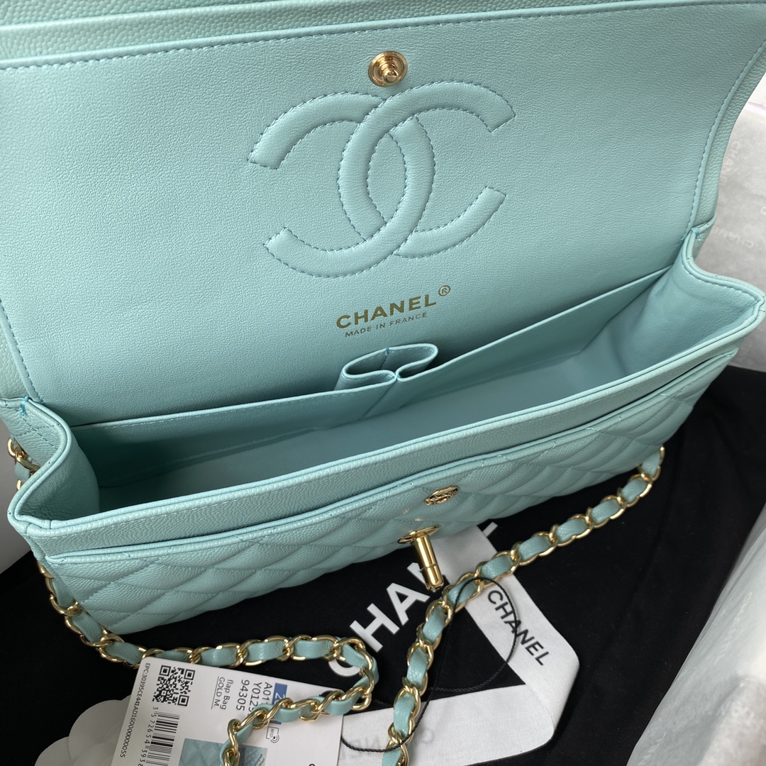 Chanel Classic Flap Bag-aquamarine
