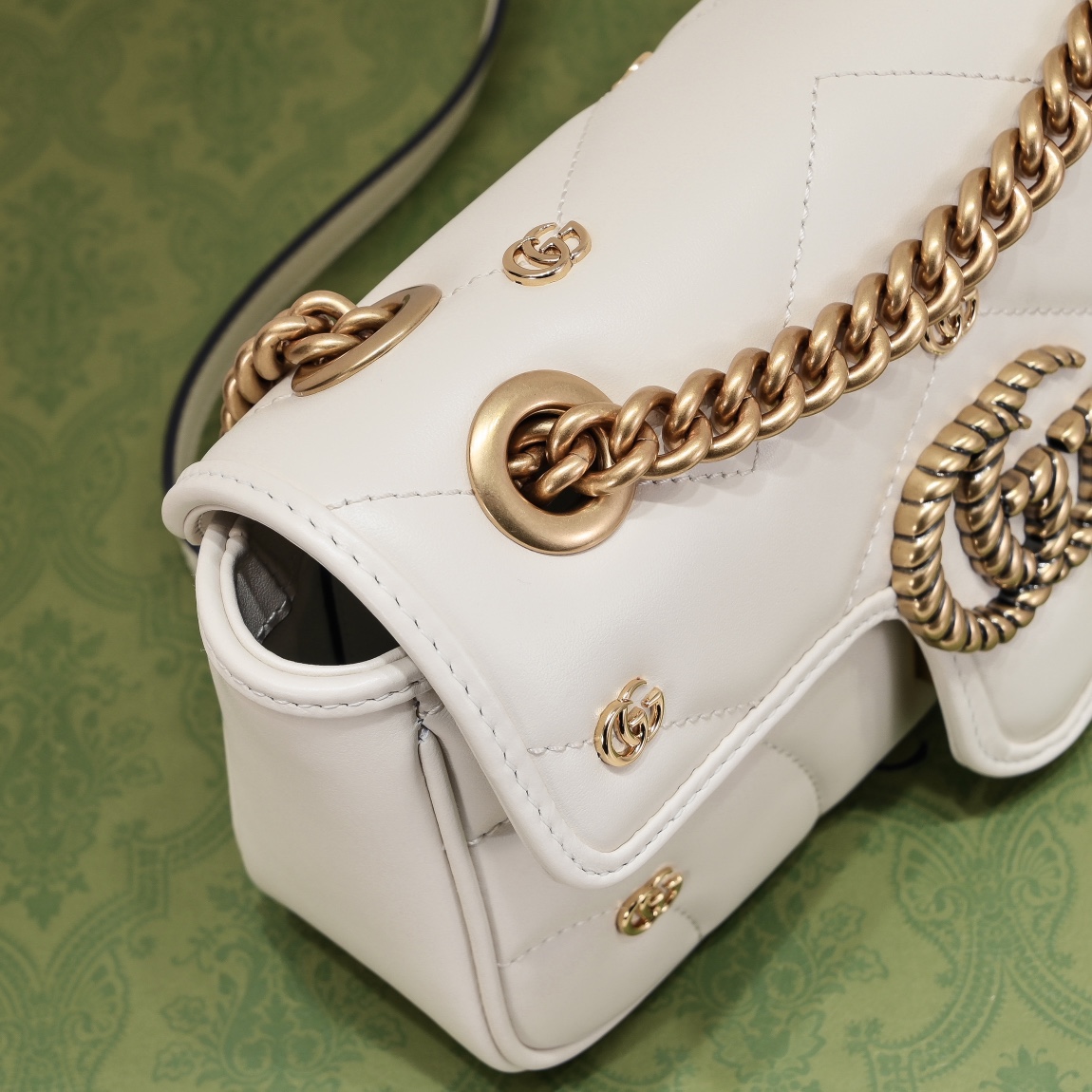GG MARMONT SHOULDER BAG-White-446744