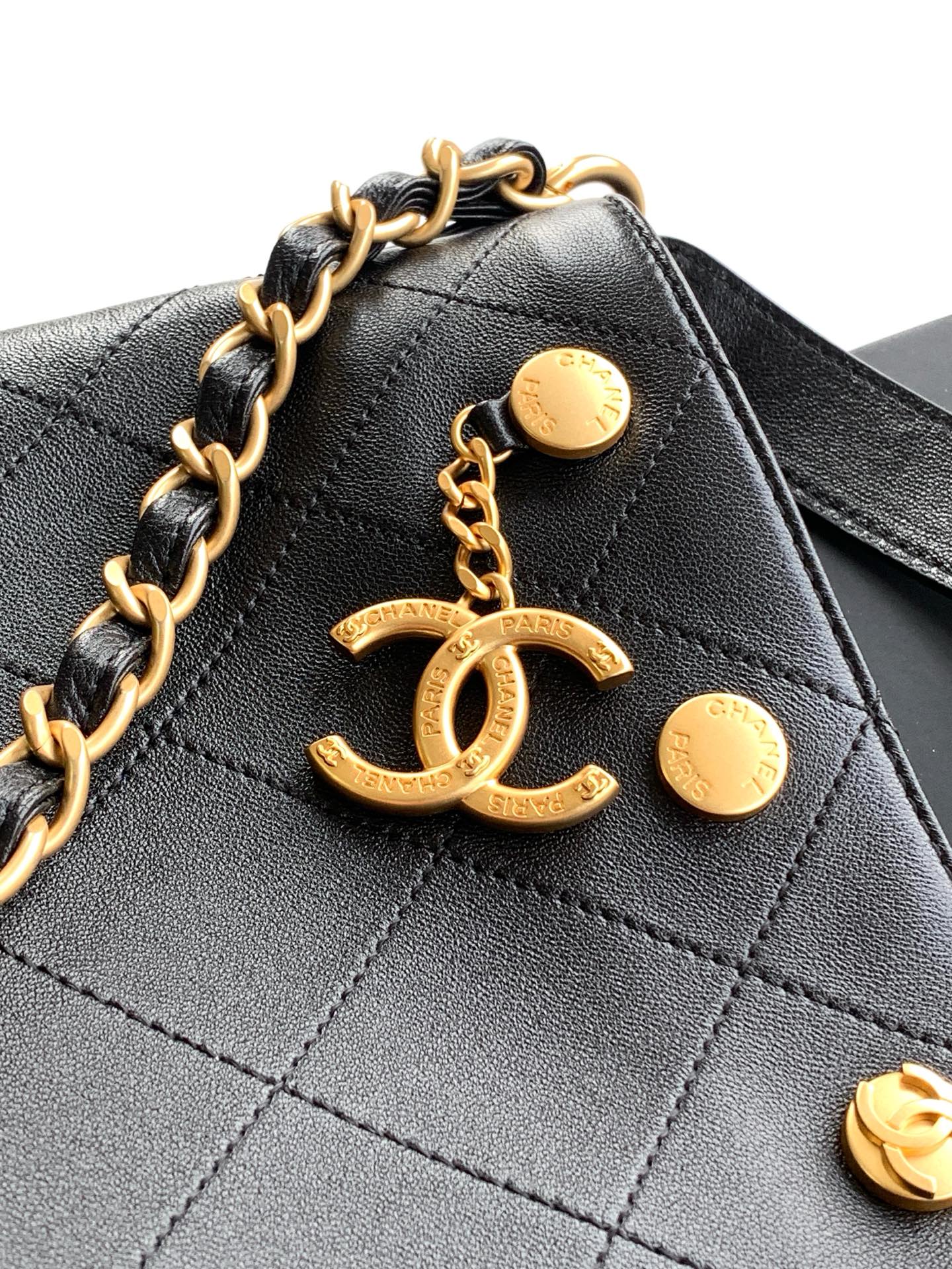Chanel 25P Studded Bucket Bag