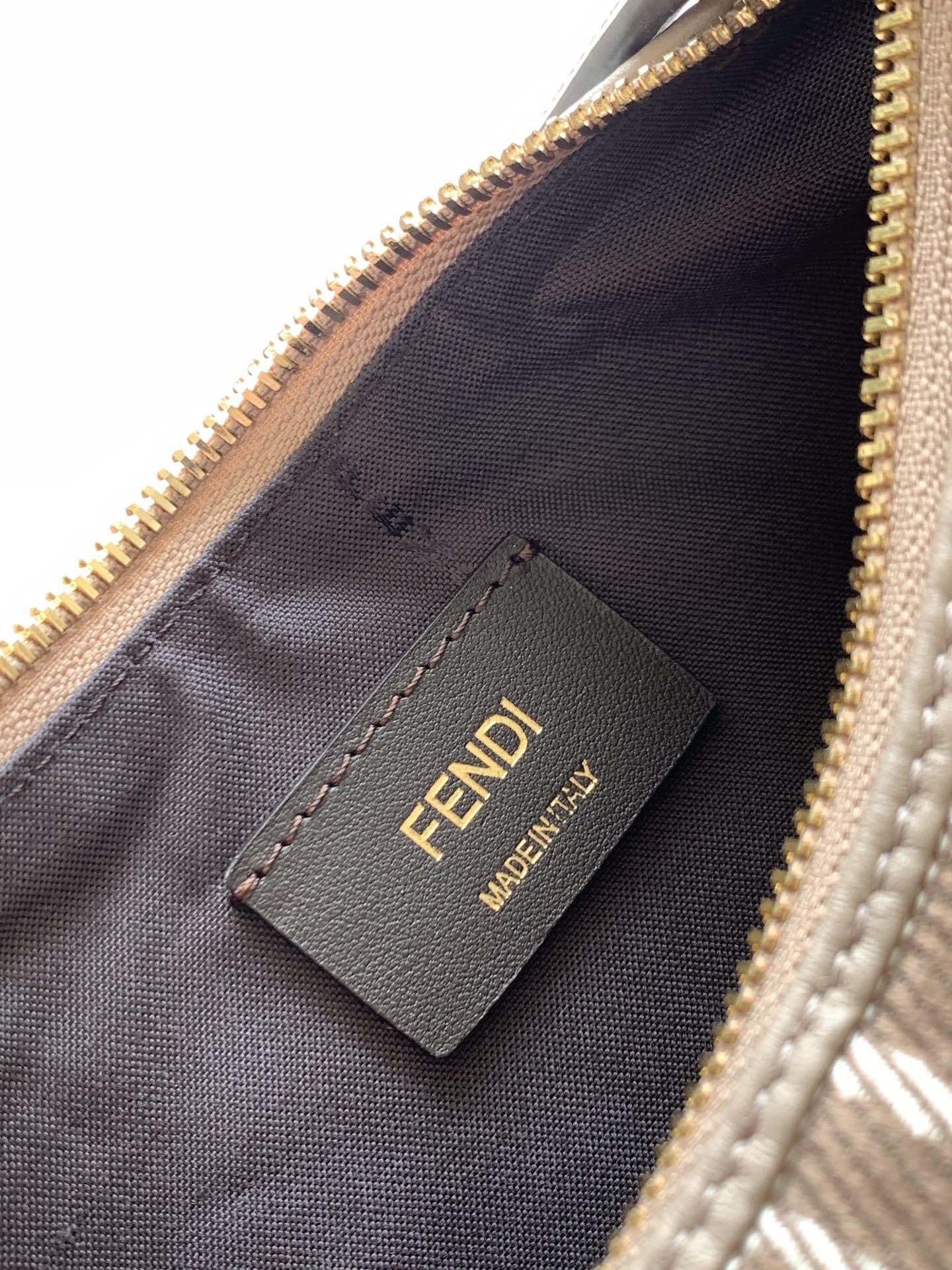 Fendigraphy Mini Dove grey denim-effect FF jacquard mini-bag