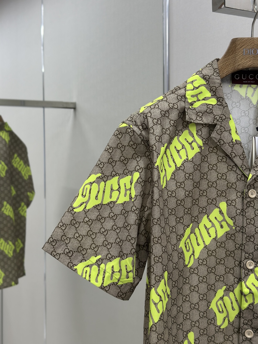 GUCCI Printed cotton poplin bowling shirt