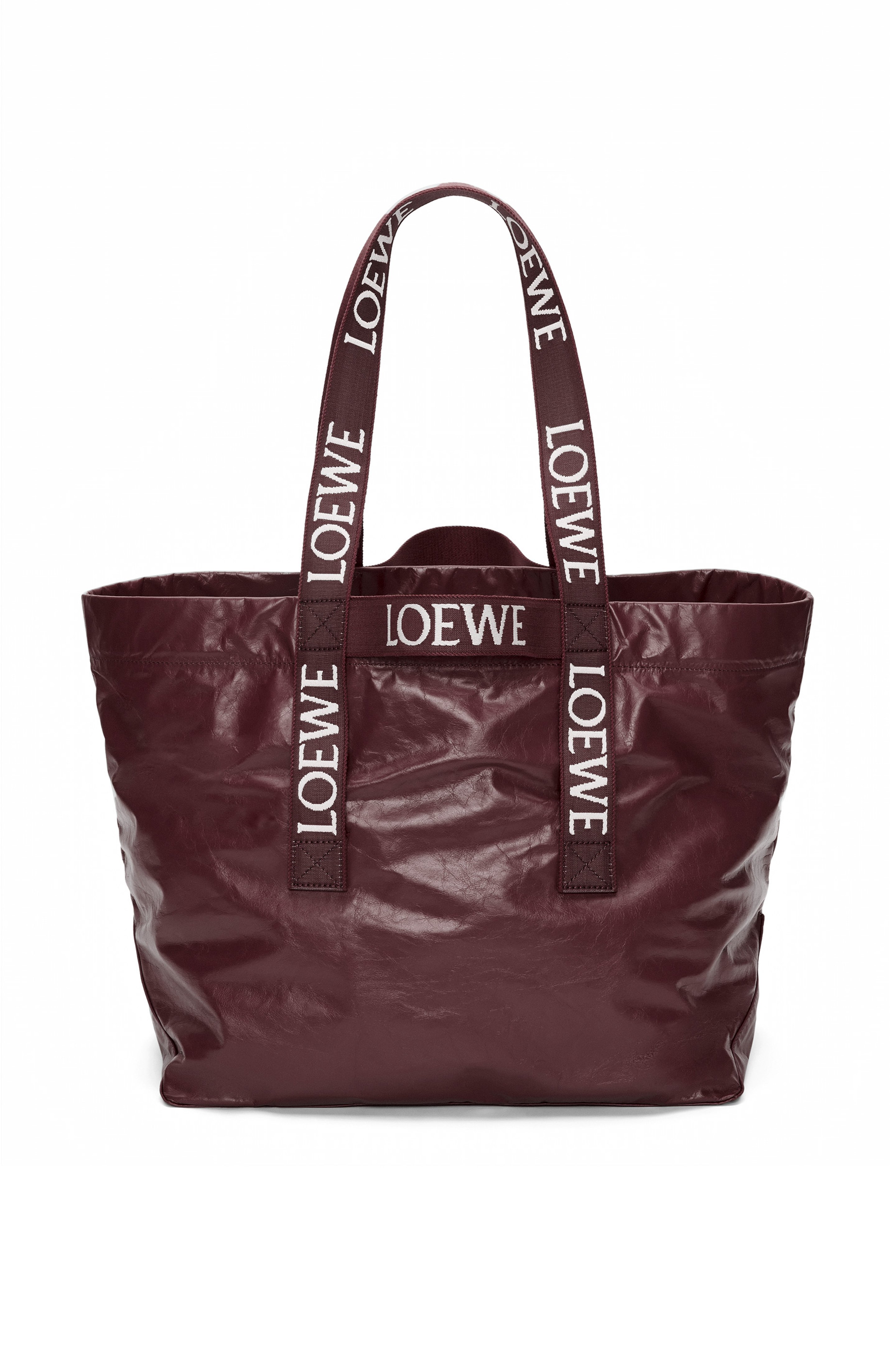 LOEWE- Fold Shopper in paper calfskin-Dark Burgundy